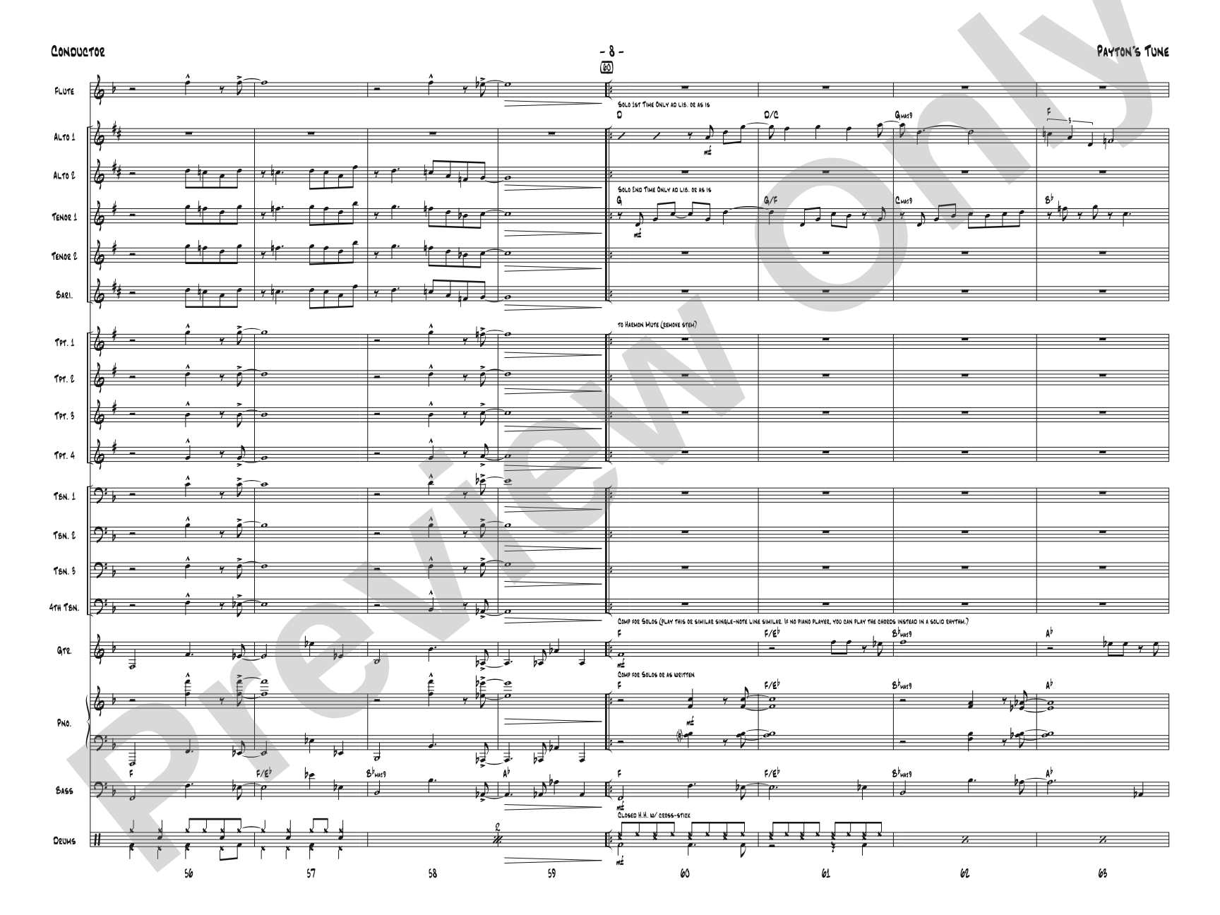 Payton's Tune: Score