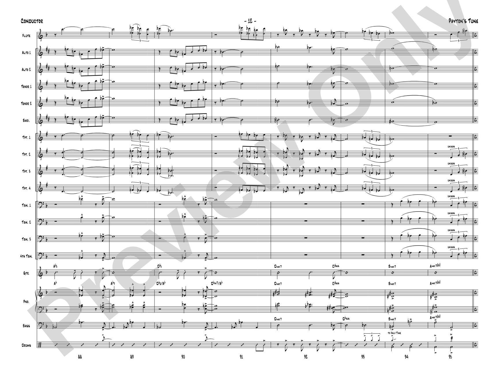 Payton's Tune: Score