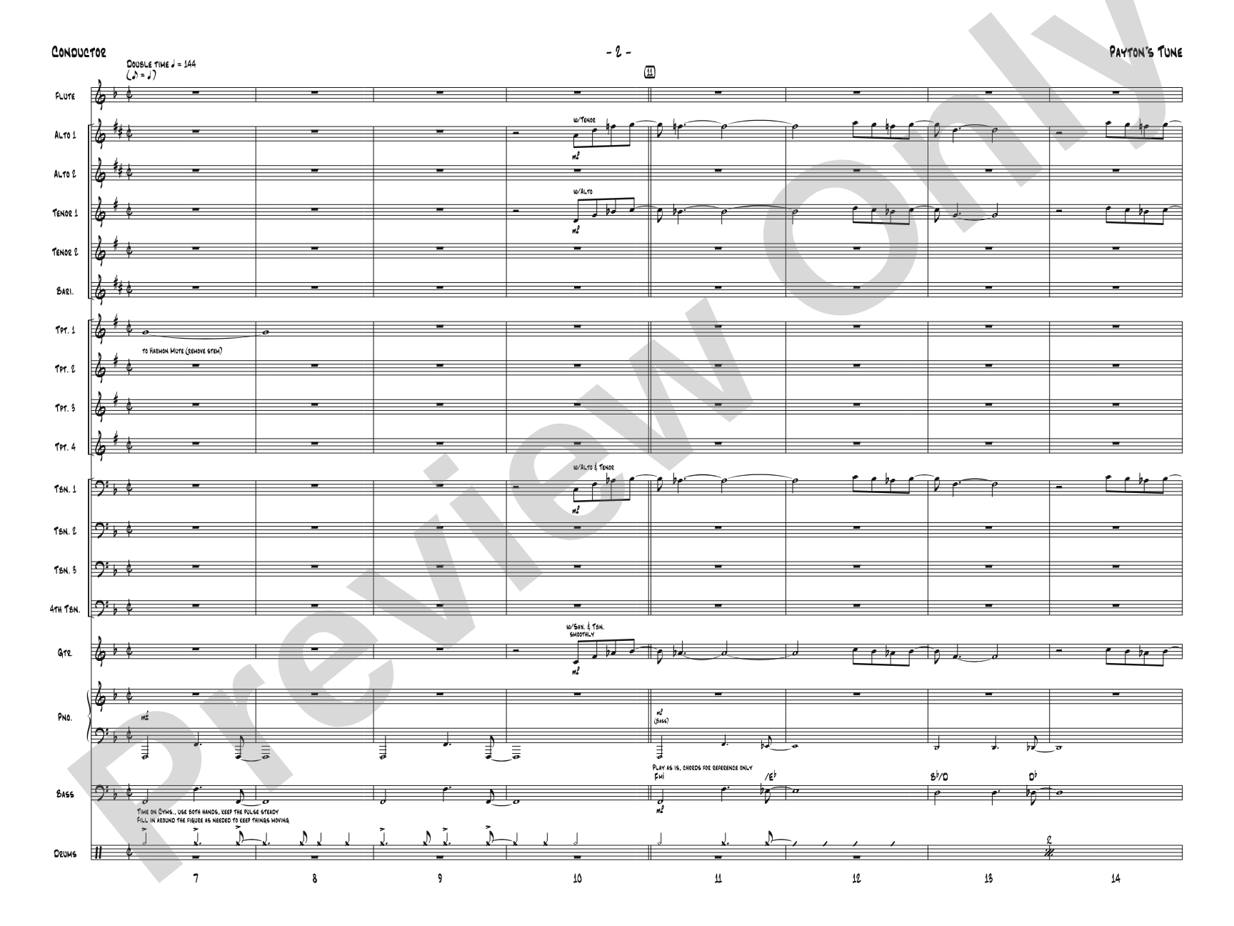 Payton's Tune: Score