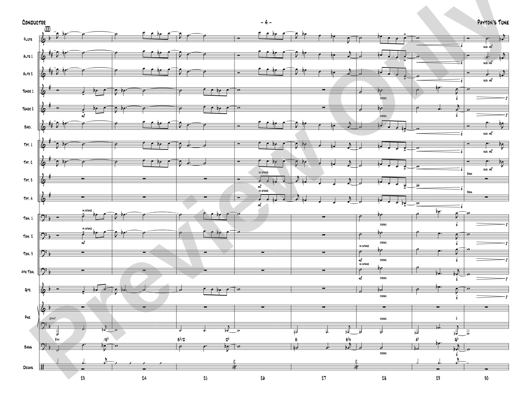 Payton's Tune: Score