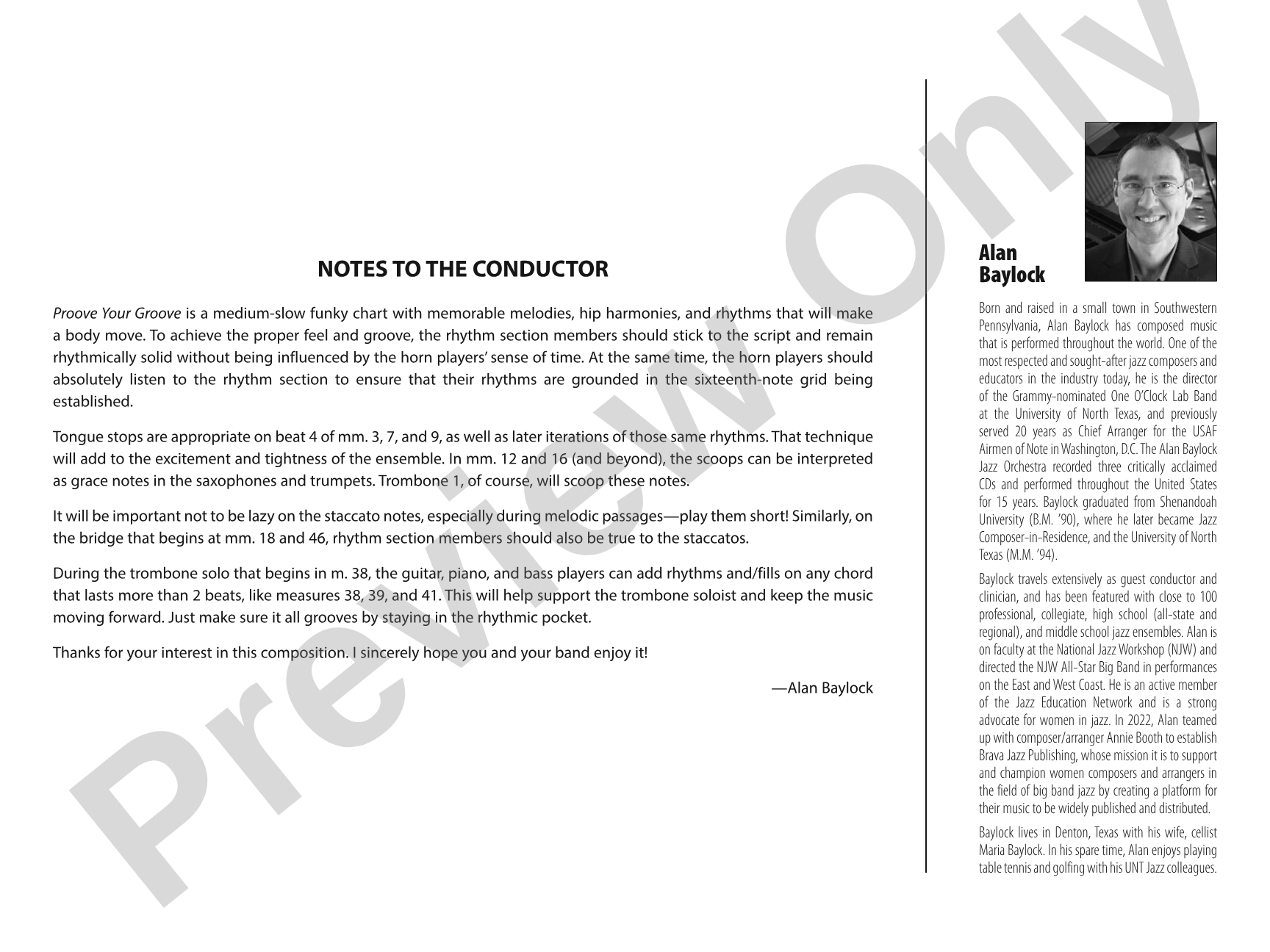 Proove Your Groove: Score