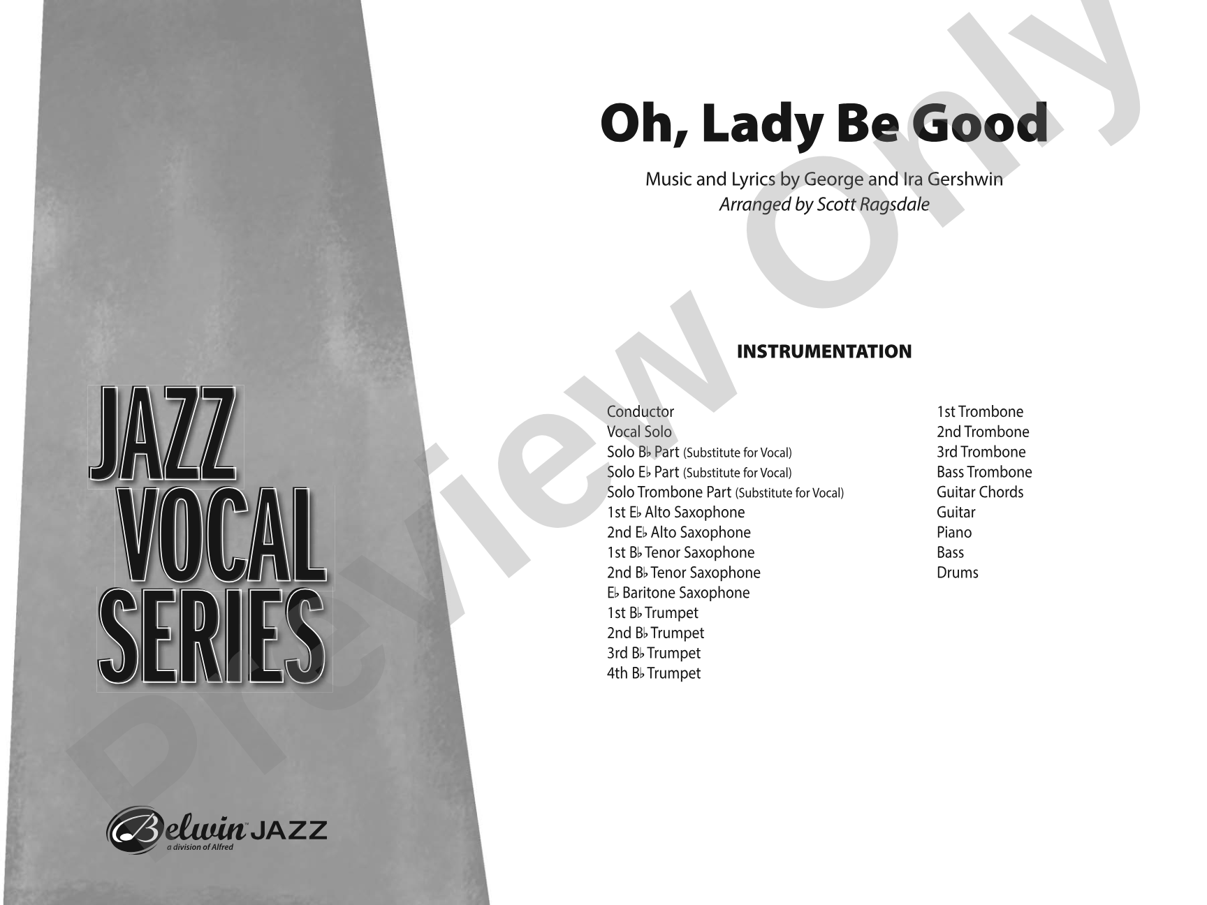 Oh, Lady Be Good: Jazz Ensemble Conductor Score & Parts