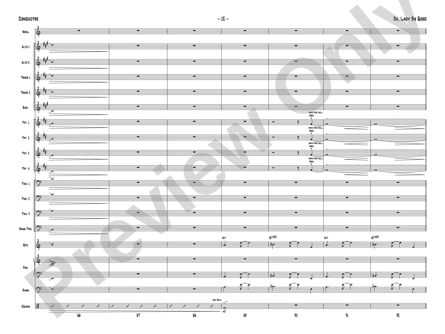 Oh, Lady Be Good: Jazz Ensemble Conductor Score & Parts