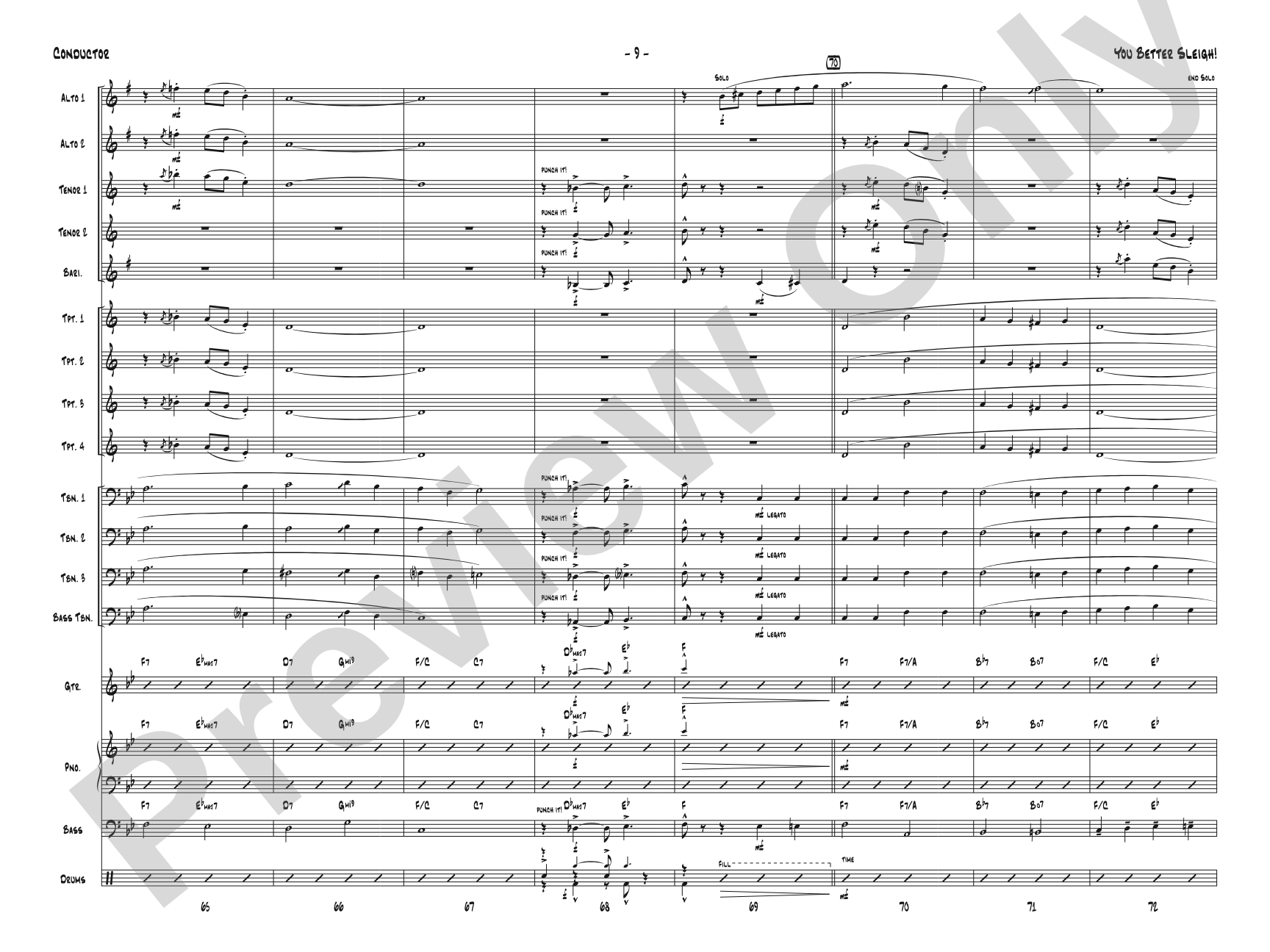 You Better Sleigh!: Jazz Ensemble Conductor Score & Parts