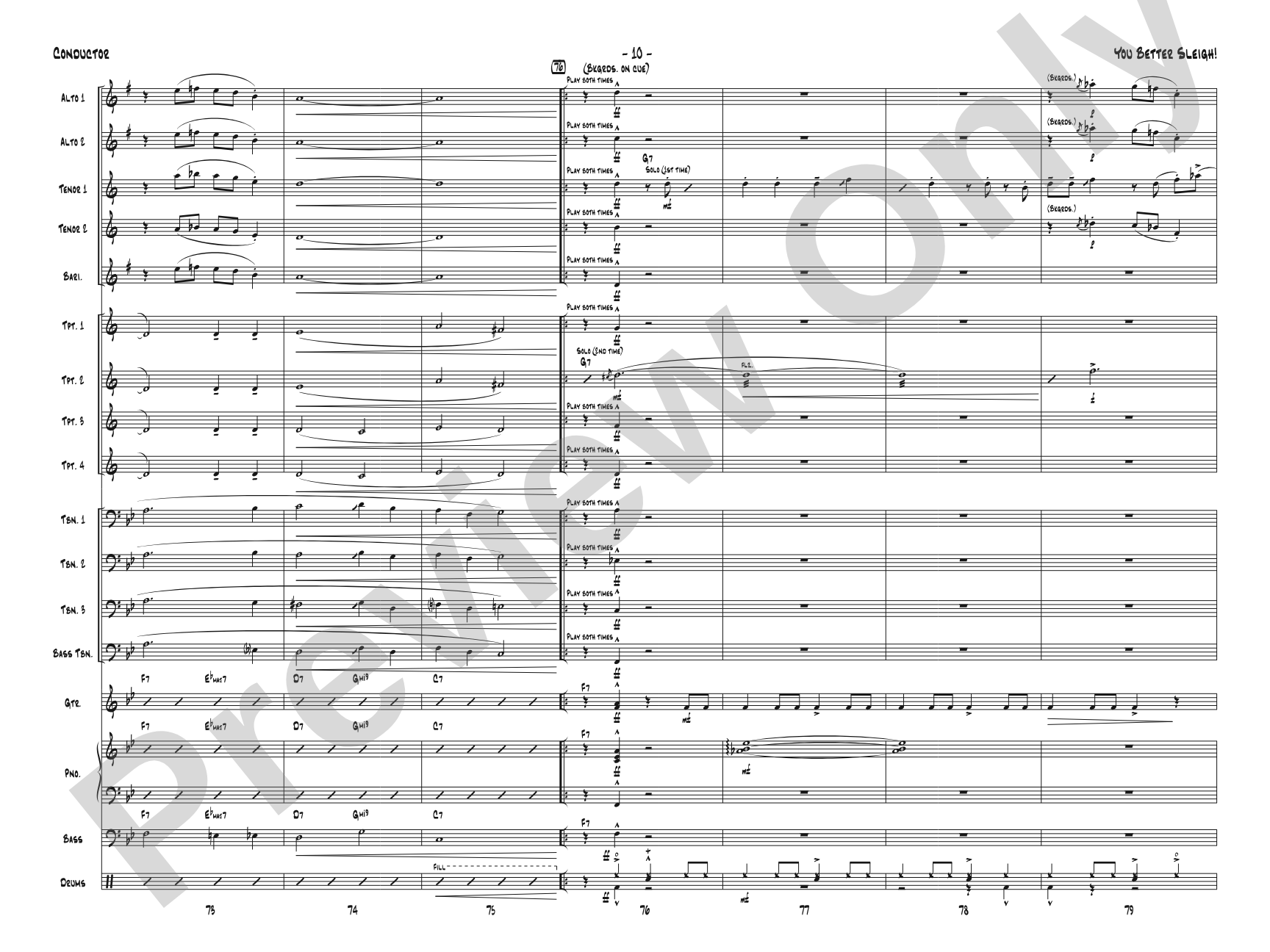 You Better Sleigh!: Jazz Ensemble Conductor Score & Parts