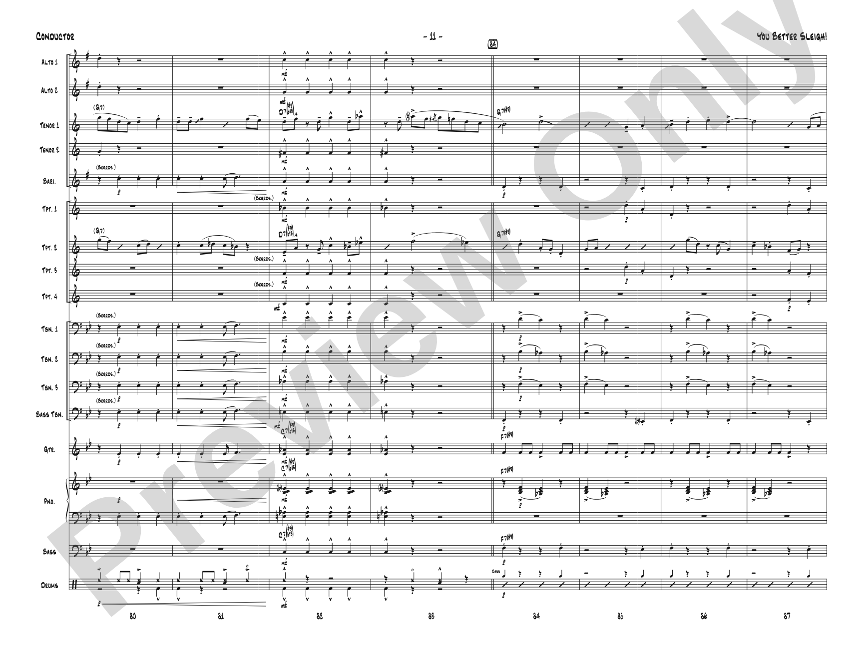 You Better Sleigh!: Jazz Ensemble Conductor Score & Parts