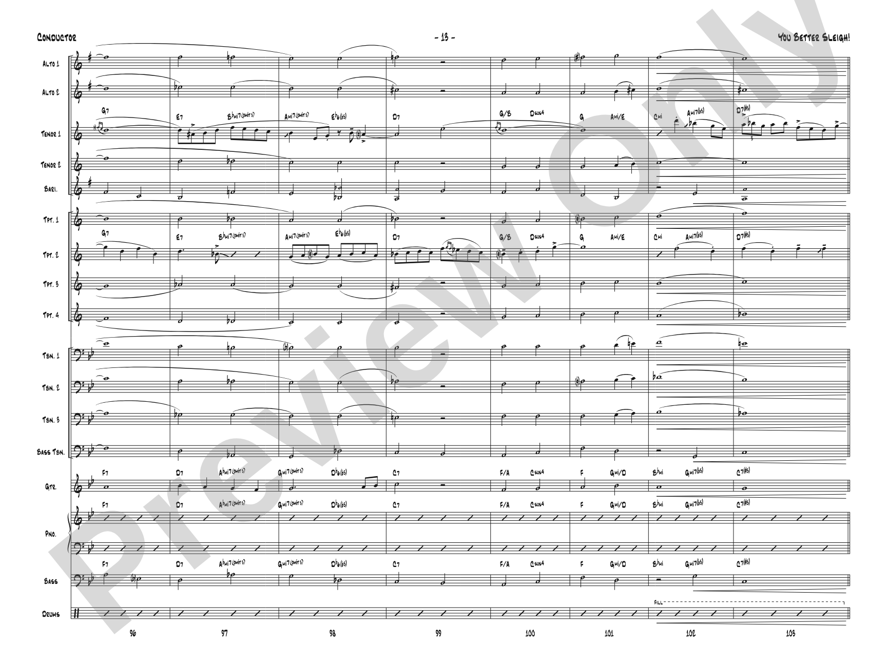 You Better Sleigh!: Jazz Ensemble Conductor Score & Parts