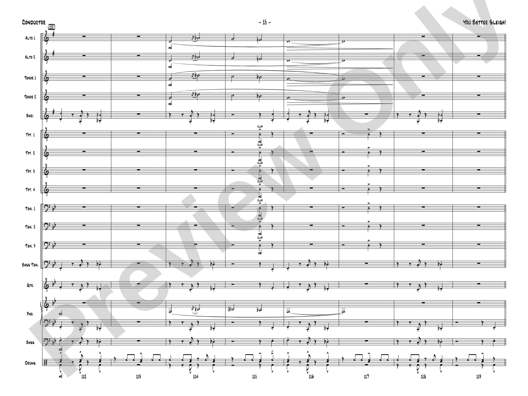 You Better Sleigh!: Jazz Ensemble Conductor Score & Parts