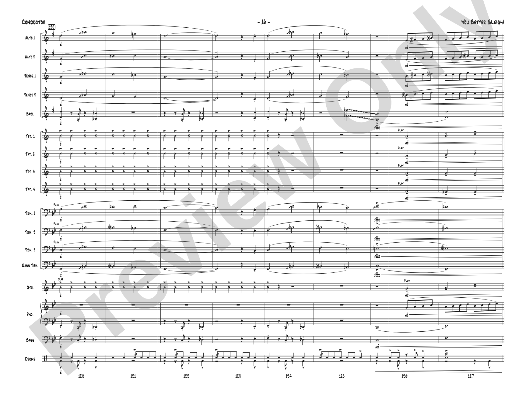 You Better Sleigh!: Jazz Ensemble Conductor Score & Parts