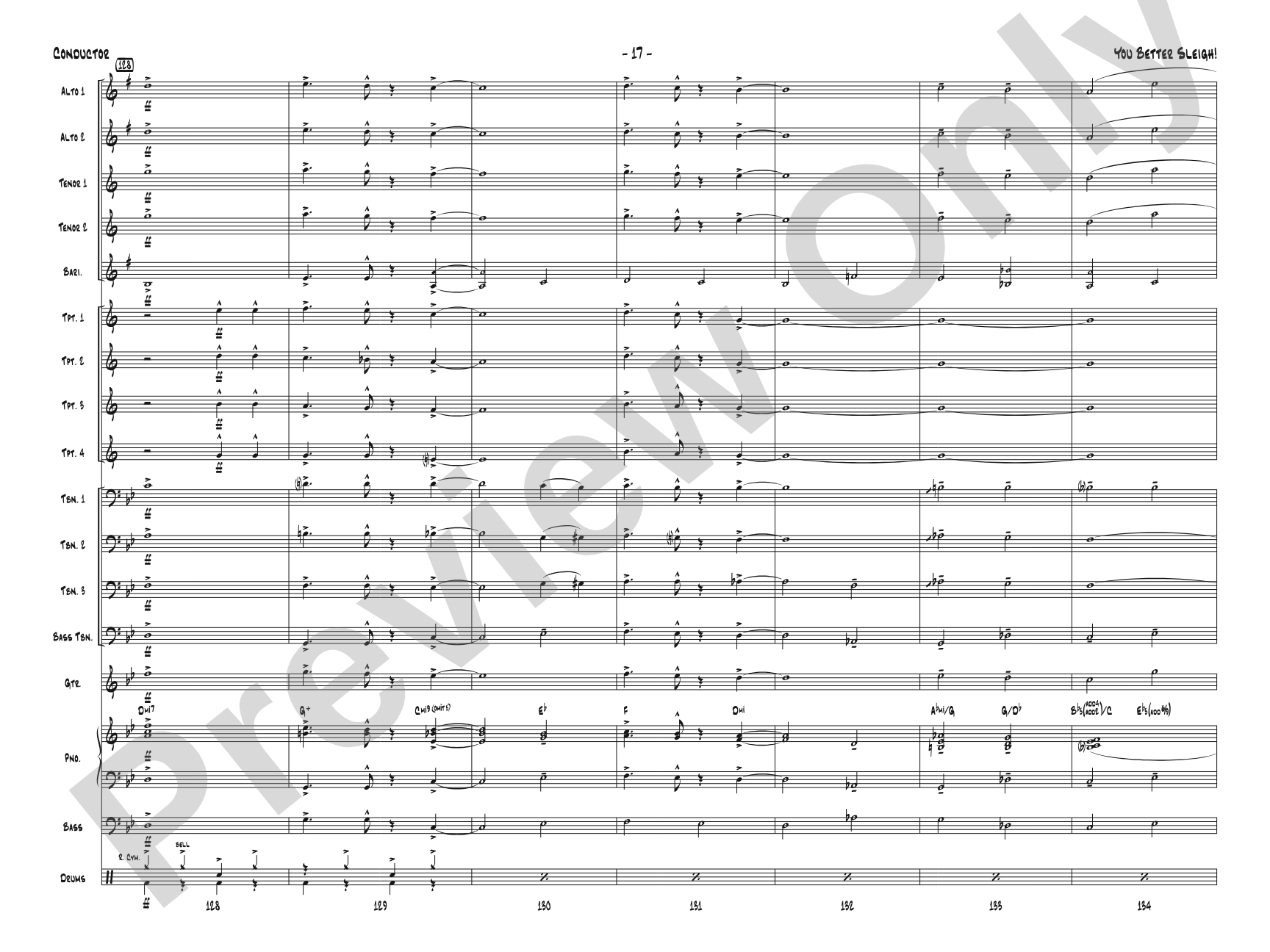 You Better Sleigh!: Jazz Ensemble Conductor Score & Parts