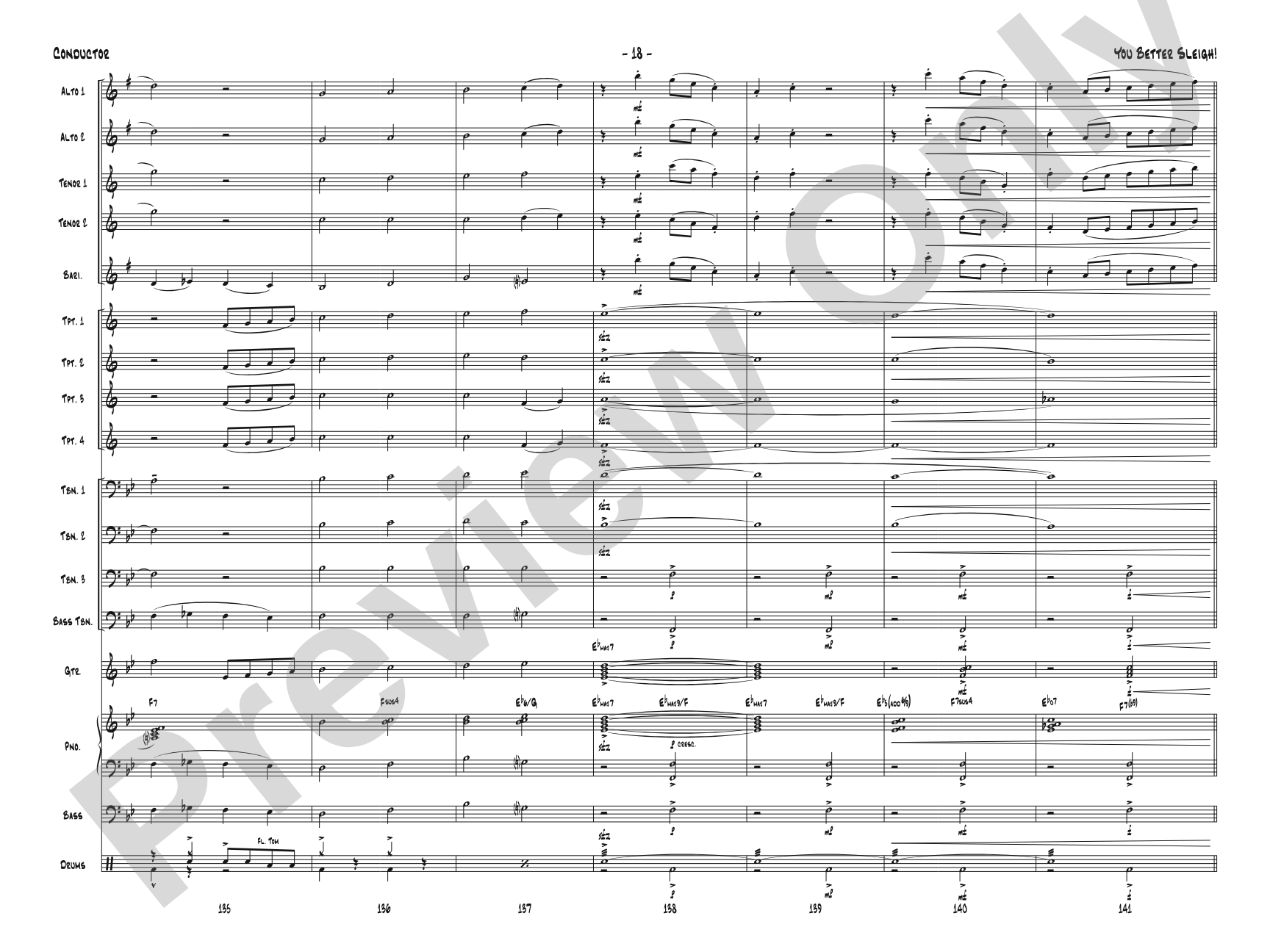 You Better Sleigh!: Jazz Ensemble Conductor Score & Parts