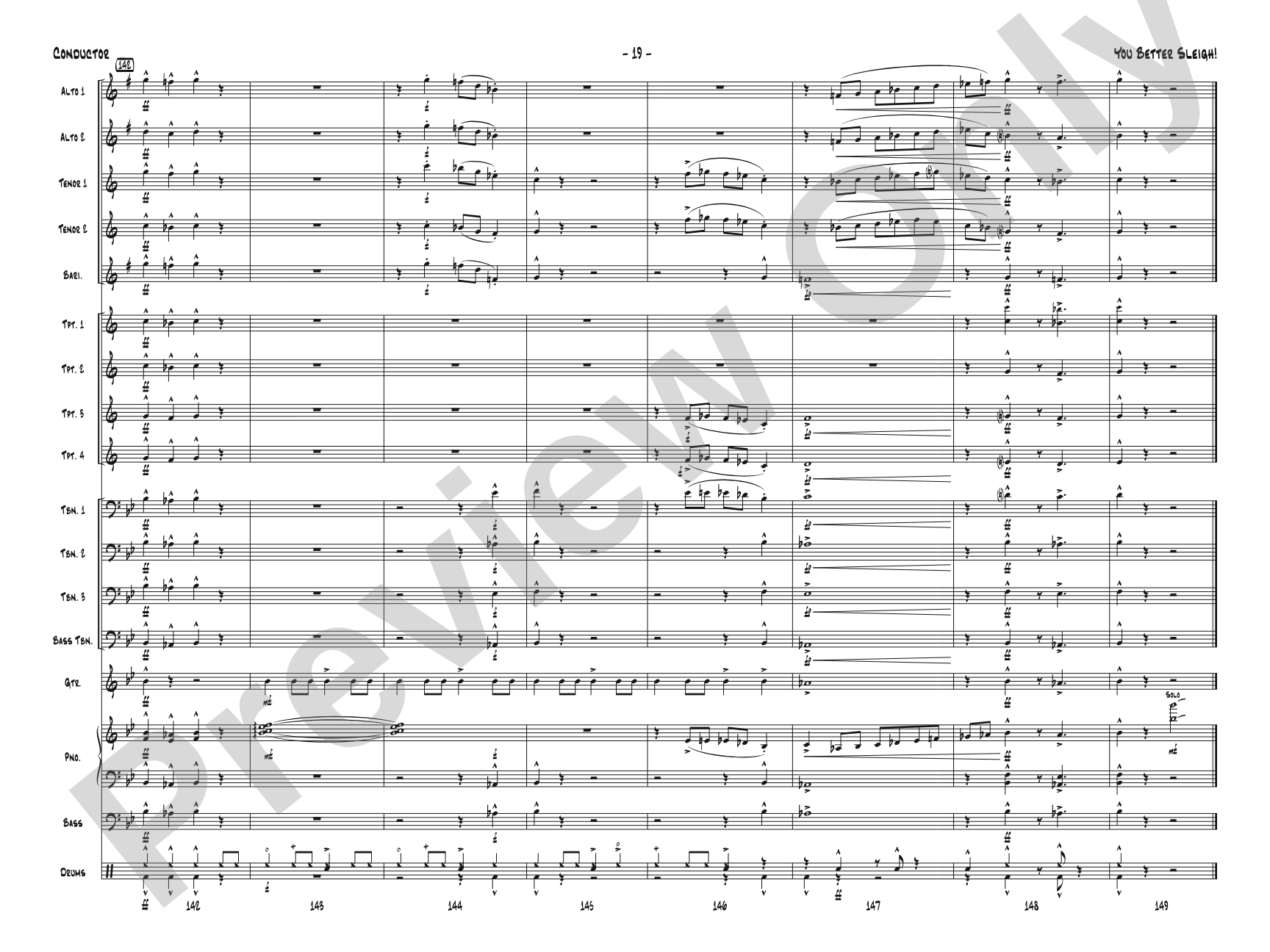 You Better Sleigh!: Jazz Ensemble Conductor Score & Parts