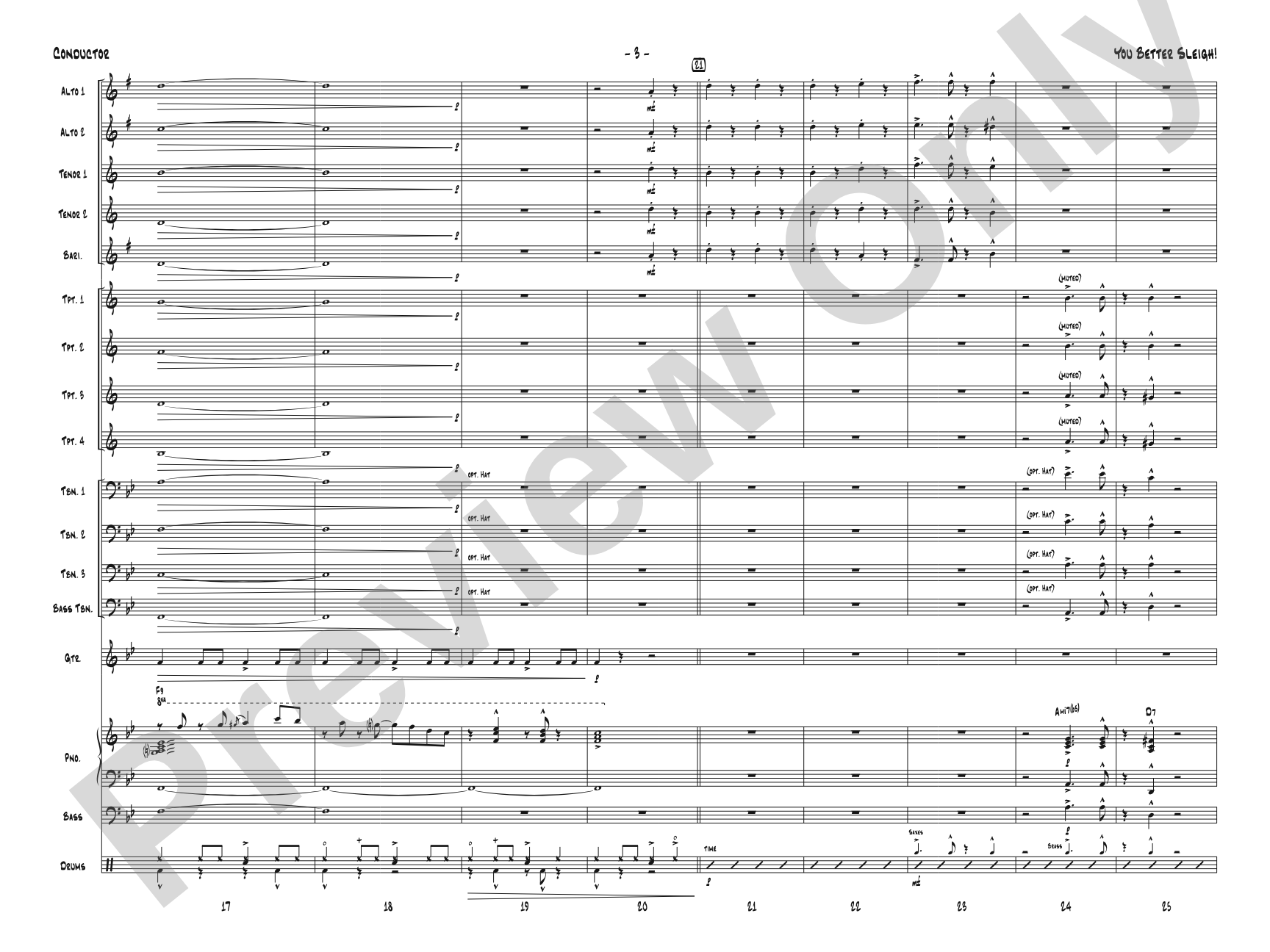 You Better Sleigh!: Jazz Ensemble Conductor Score & Parts