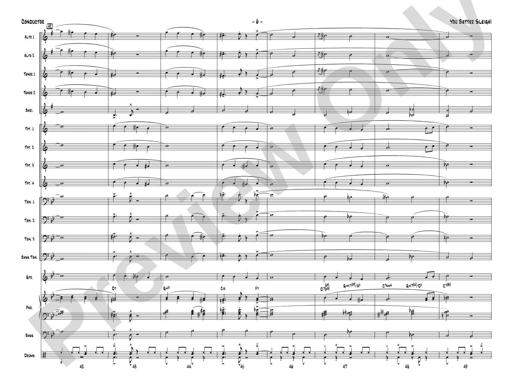 You Better Sleigh!: Jazz Ensemble Conductor Score & Parts