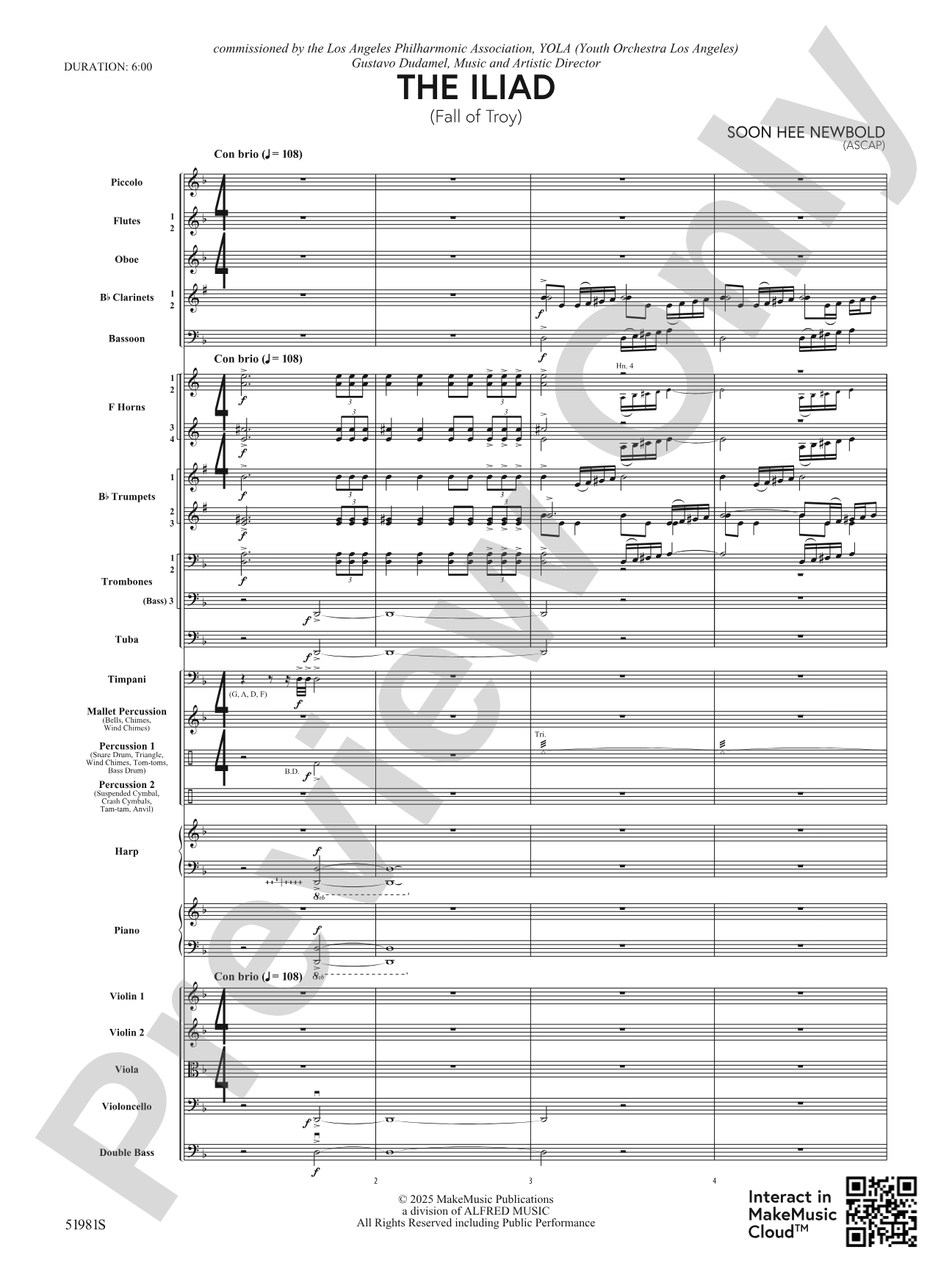 The Iliad: Full Orchestra Conductor Score & Parts
