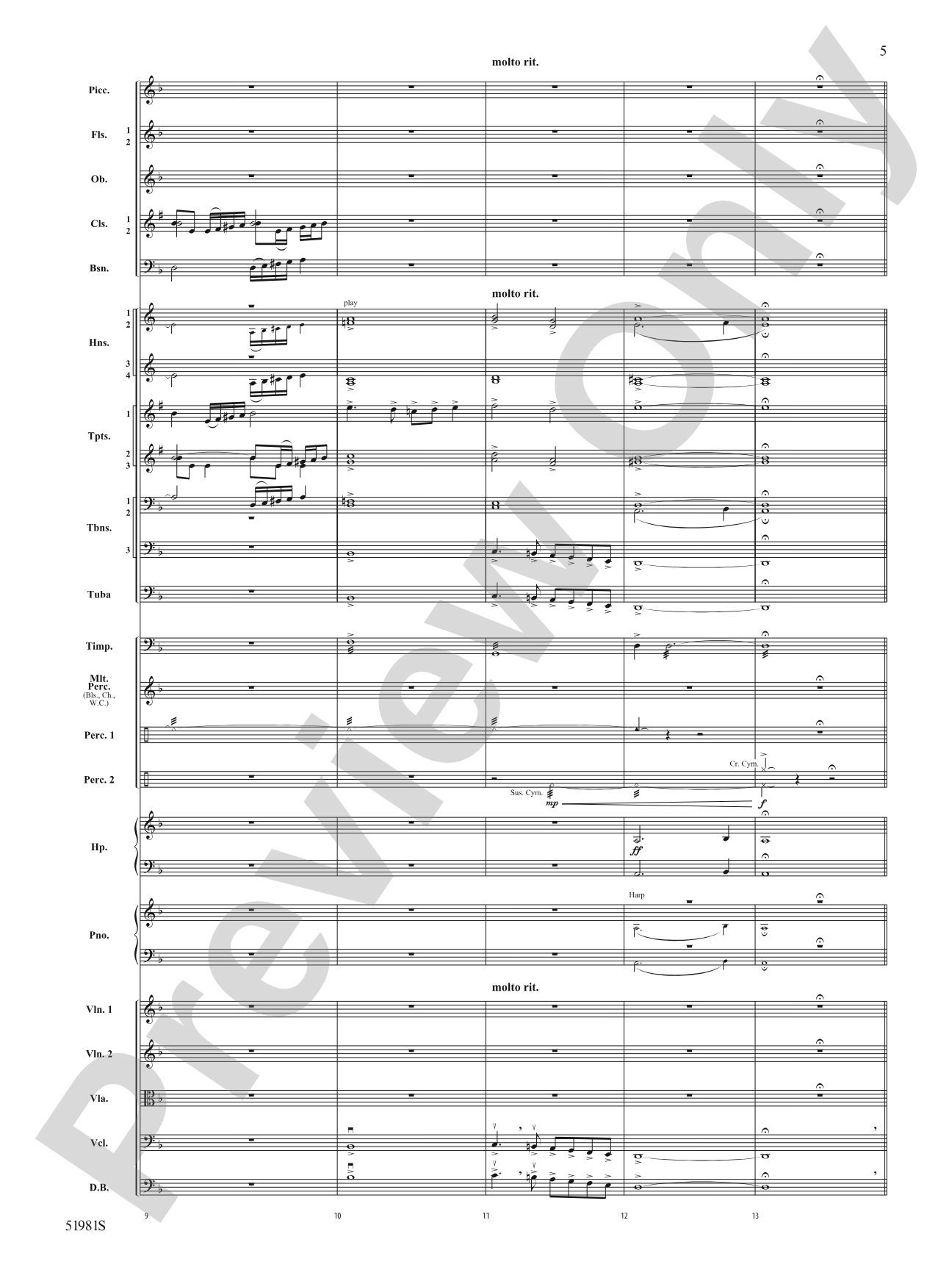 The Iliad: Full Orchestra Conductor Score & Parts