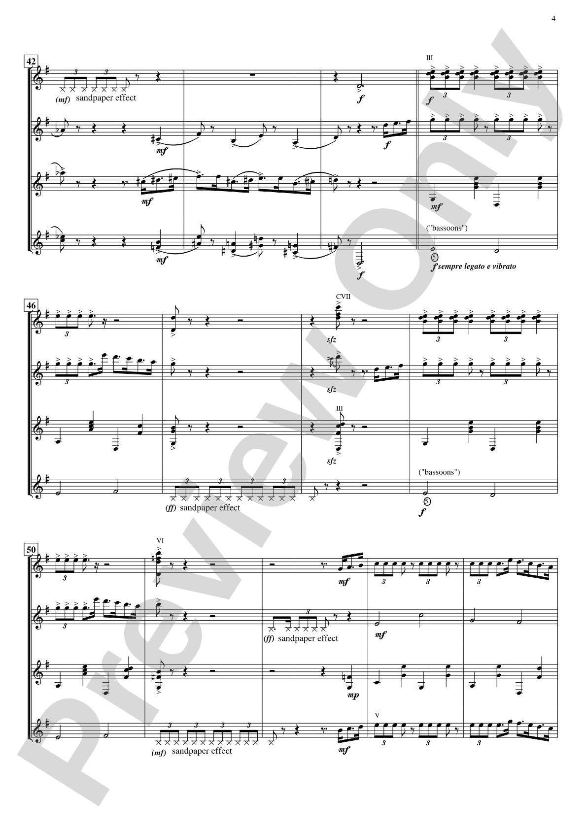 Sandpaper Ballet: Guitar Quartet Conductor Score & Parts