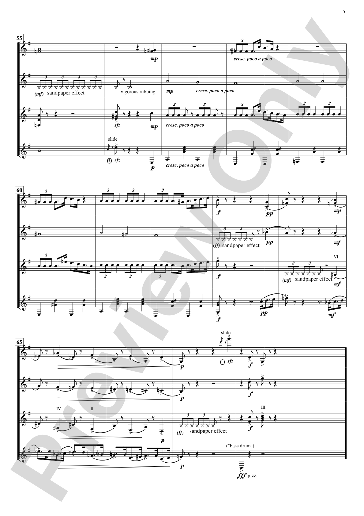 Sandpaper Ballet: Guitar Quartet Conductor Score & Parts
