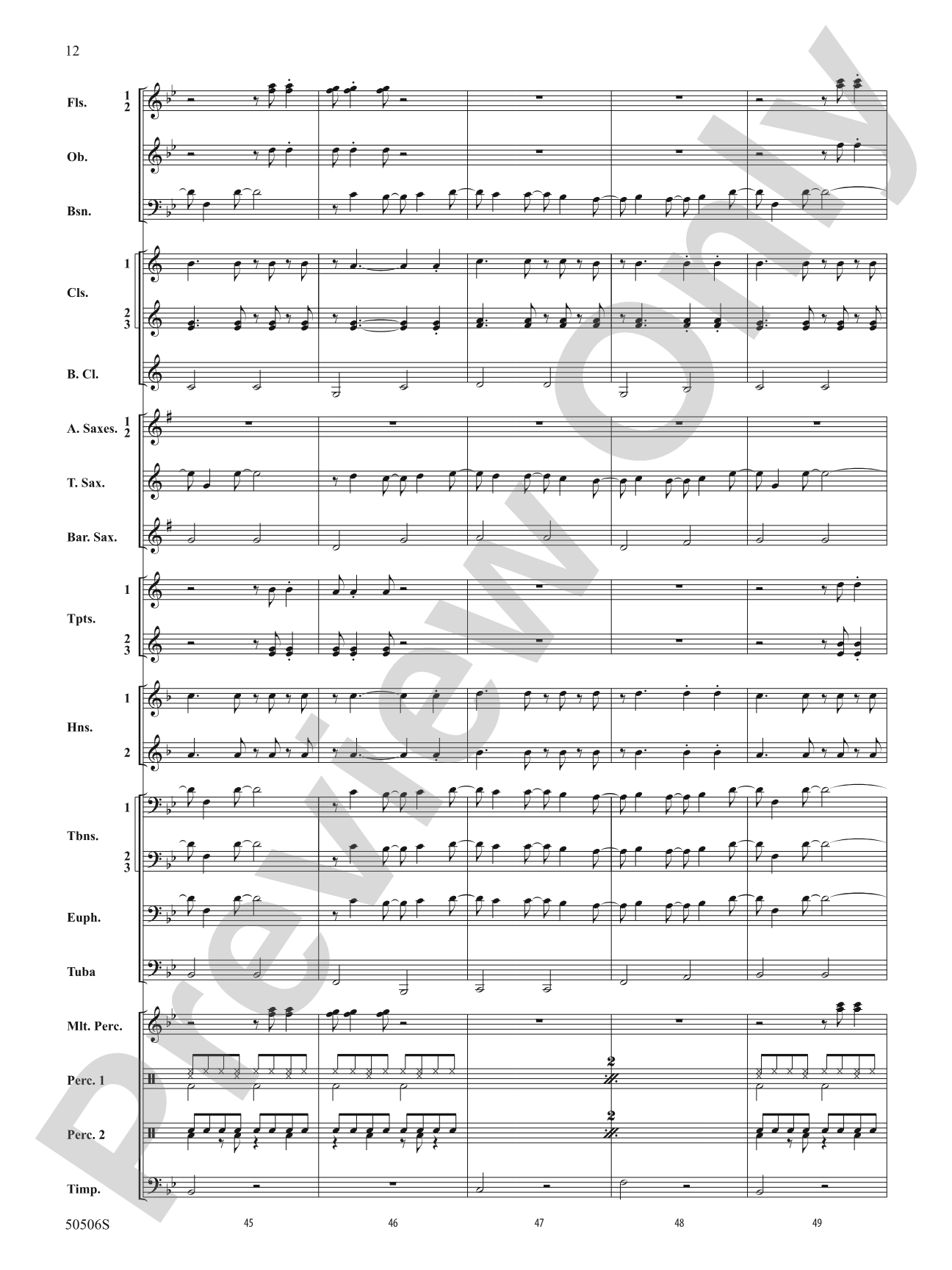 Lover Girl: Concert Band Conductor Score & Parts