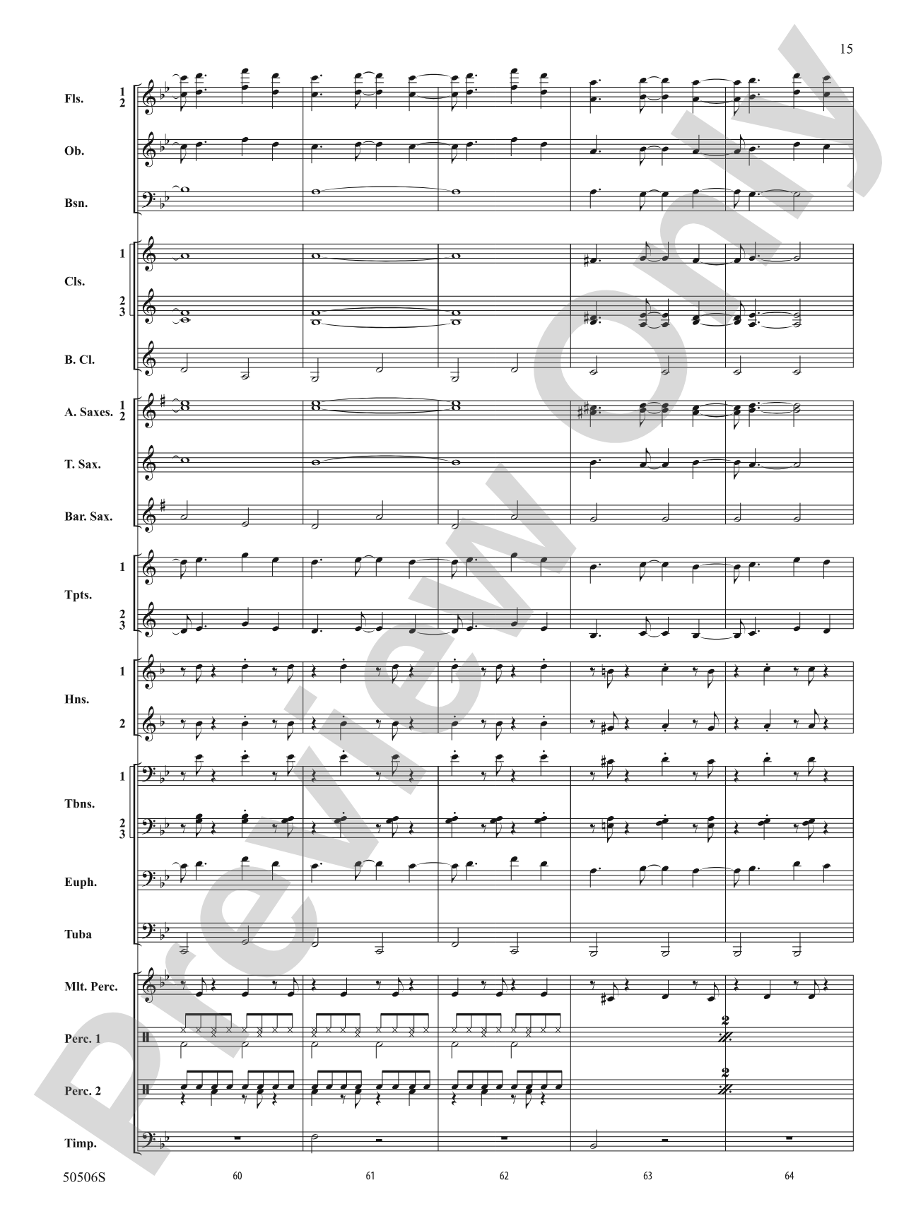 Lover Girl: Concert Band Conductor Score & Parts