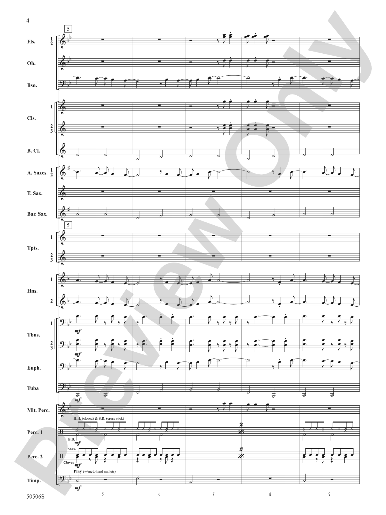 Lover Girl: Concert Band Conductor Score & Parts