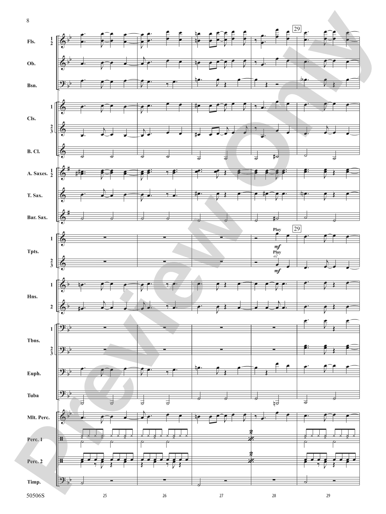 Lover Girl: Concert Band Conductor Score & Parts