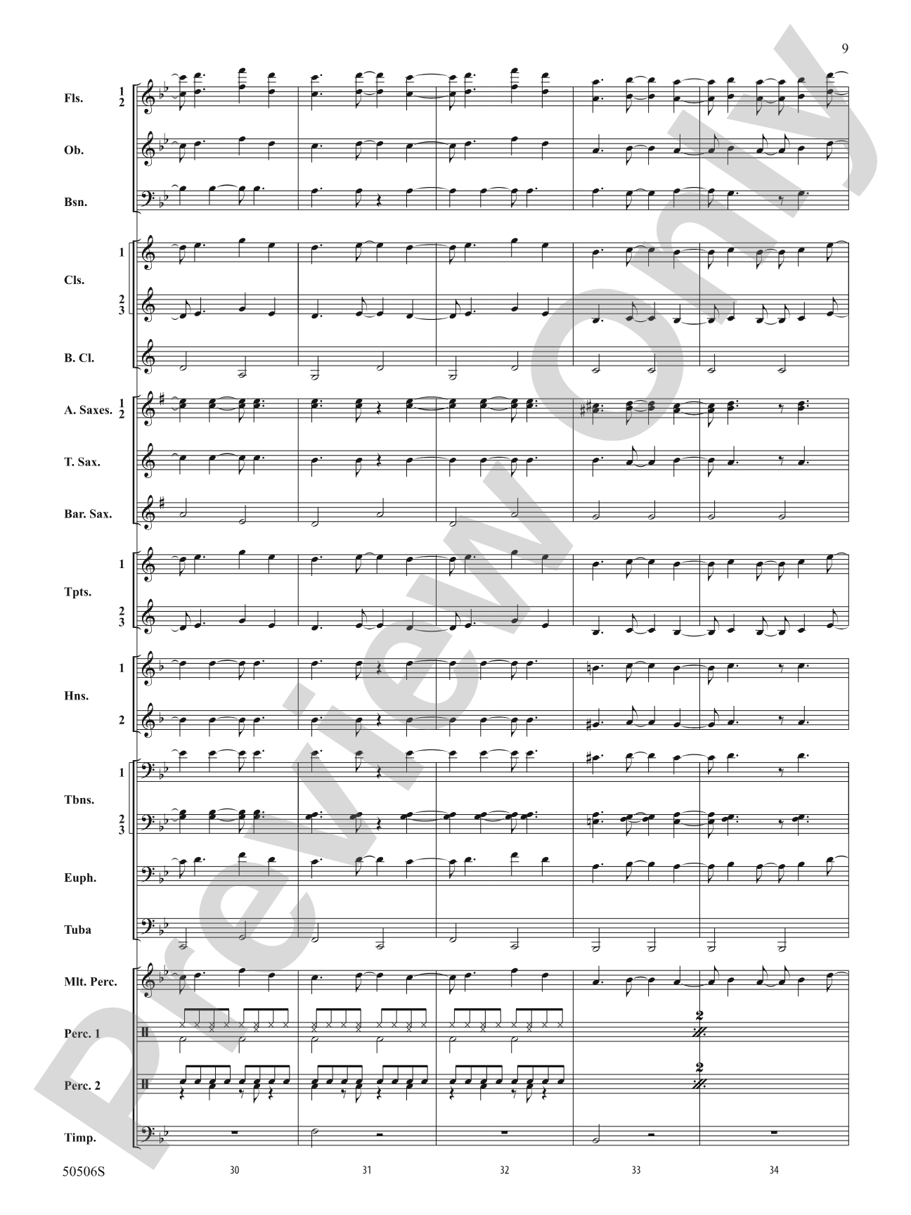 Lover Girl: Concert Band Conductor Score & Parts