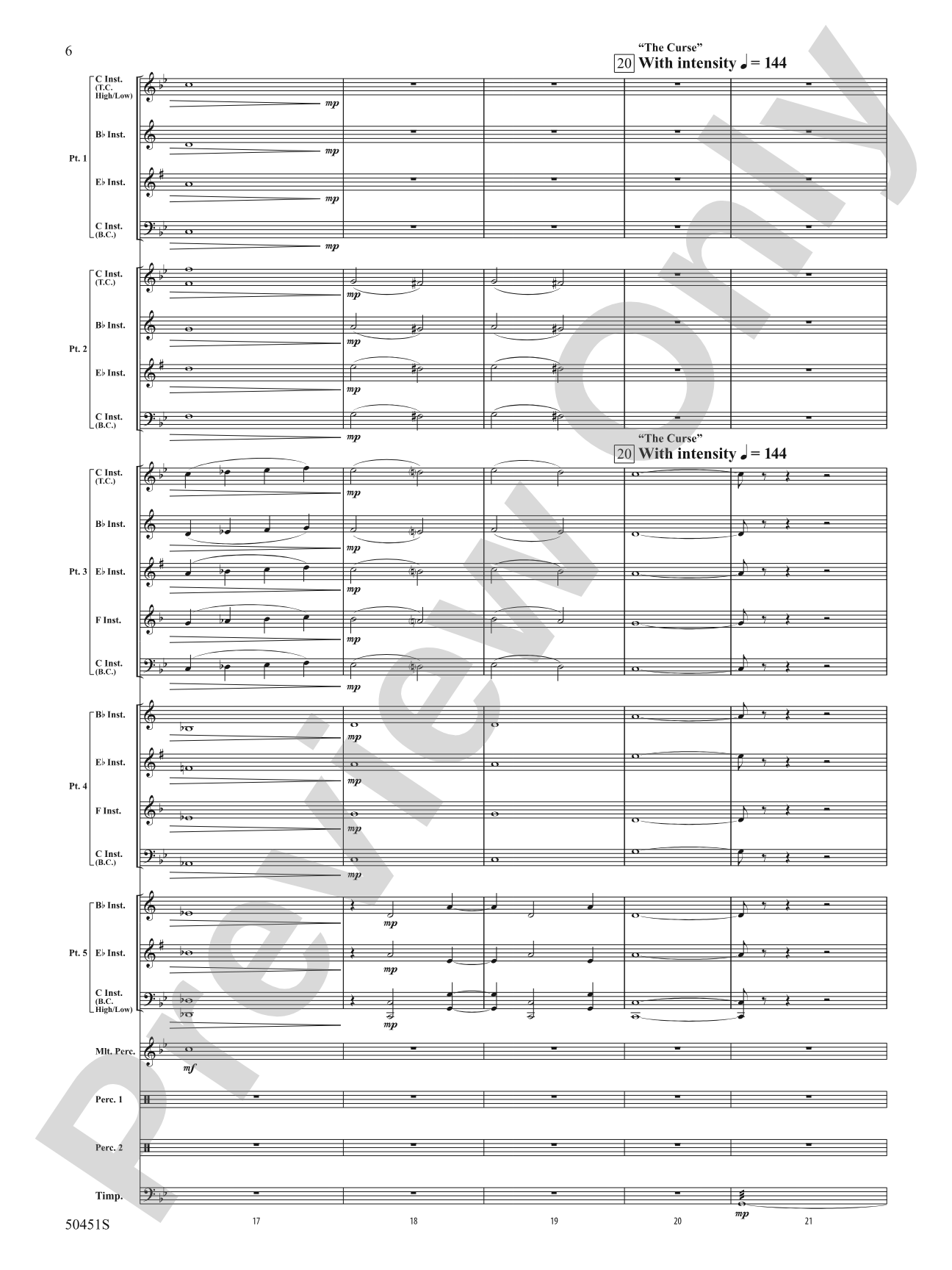 The Curse of Tutankhamun: Flexible Band/String Ensemble Score & Parts