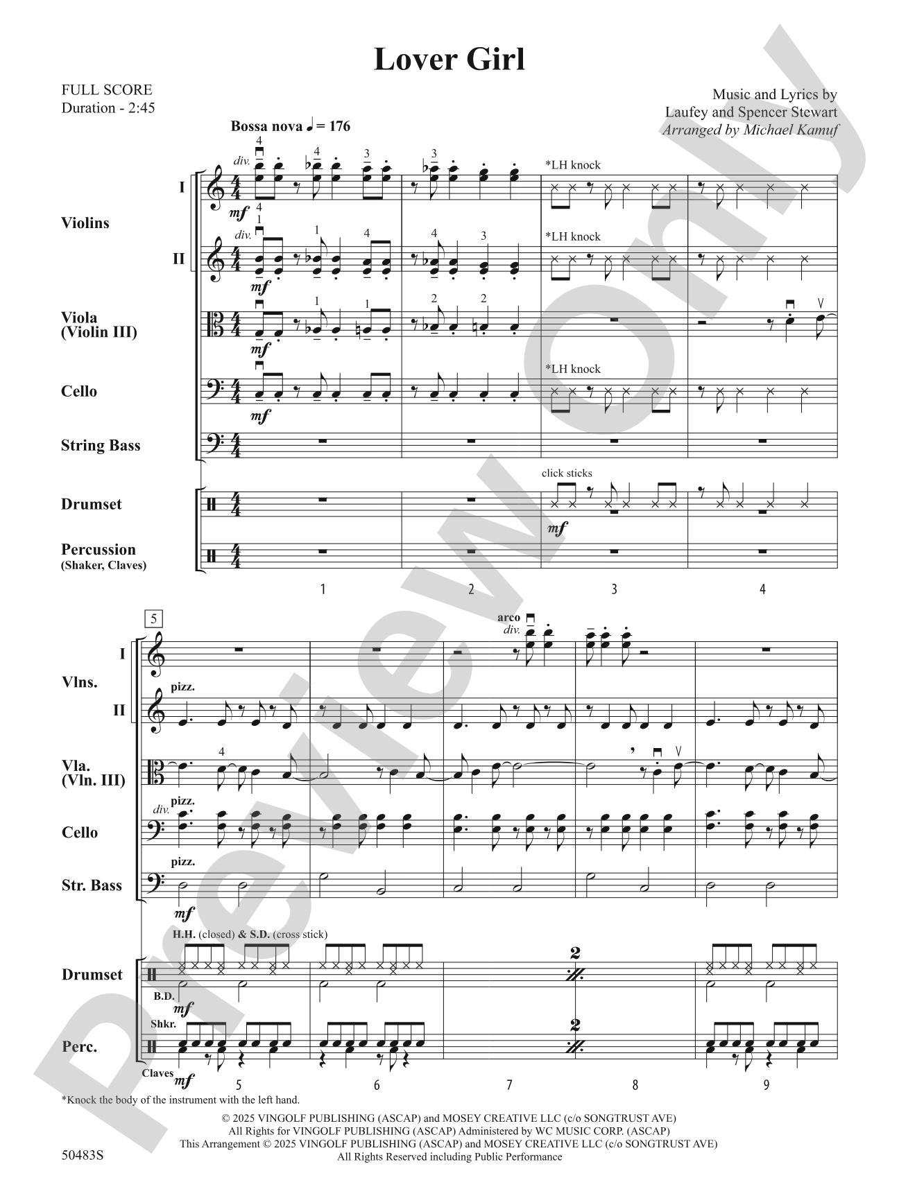 Lover Girl: String Orchestra Conductor Score & Parts