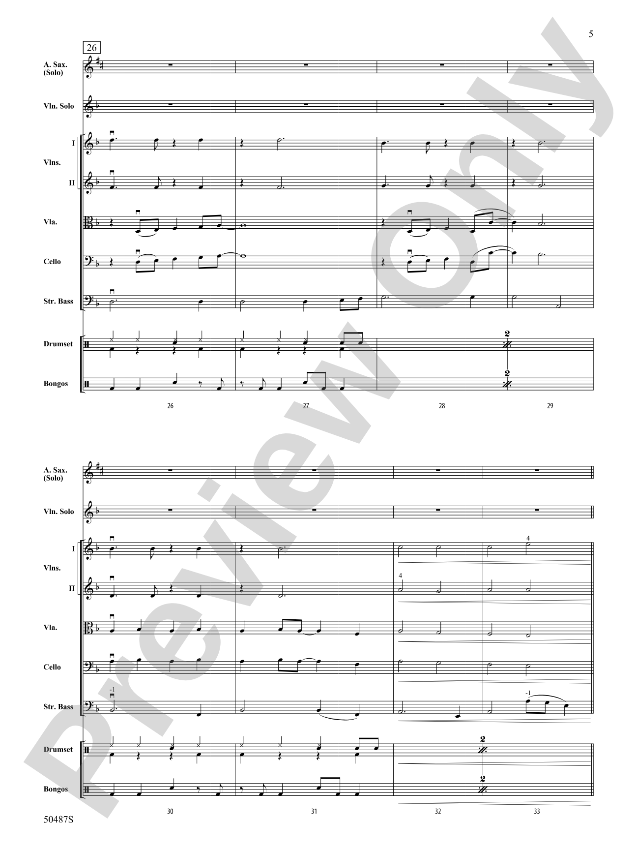 Careless Whisper: String Orchestra Conductor Score & Parts