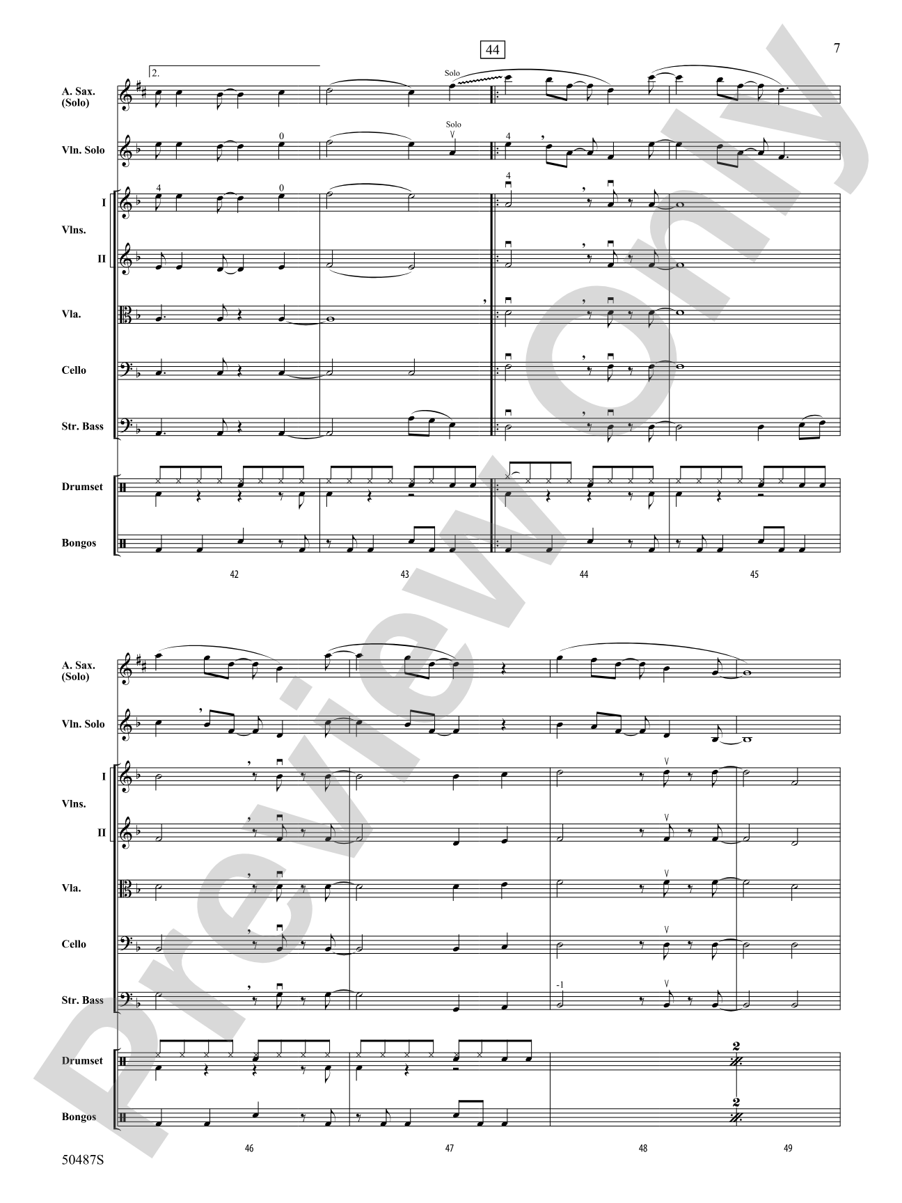 Careless Whisper: String Orchestra Conductor Score & Parts