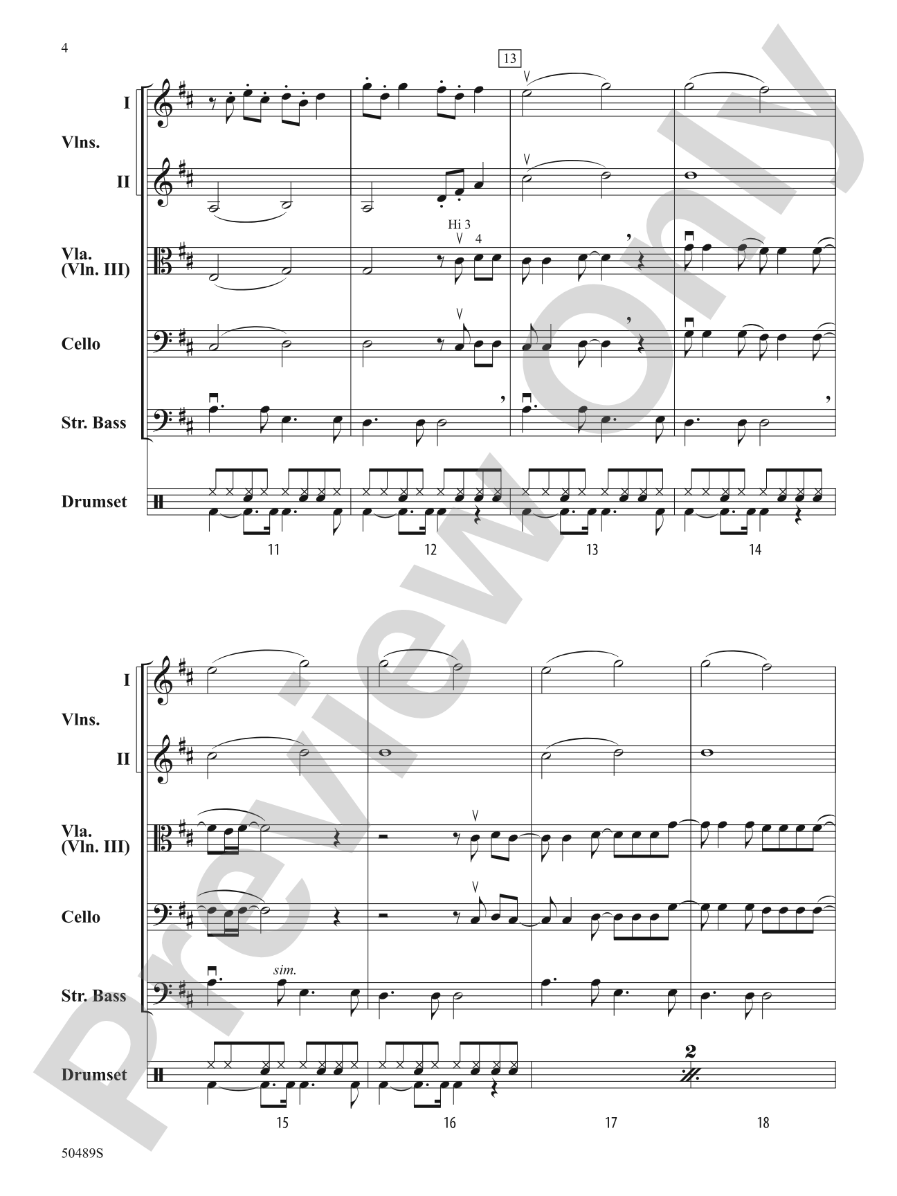 Bitter Sweet Symphony: String Orchestra Conductor Score & Parts