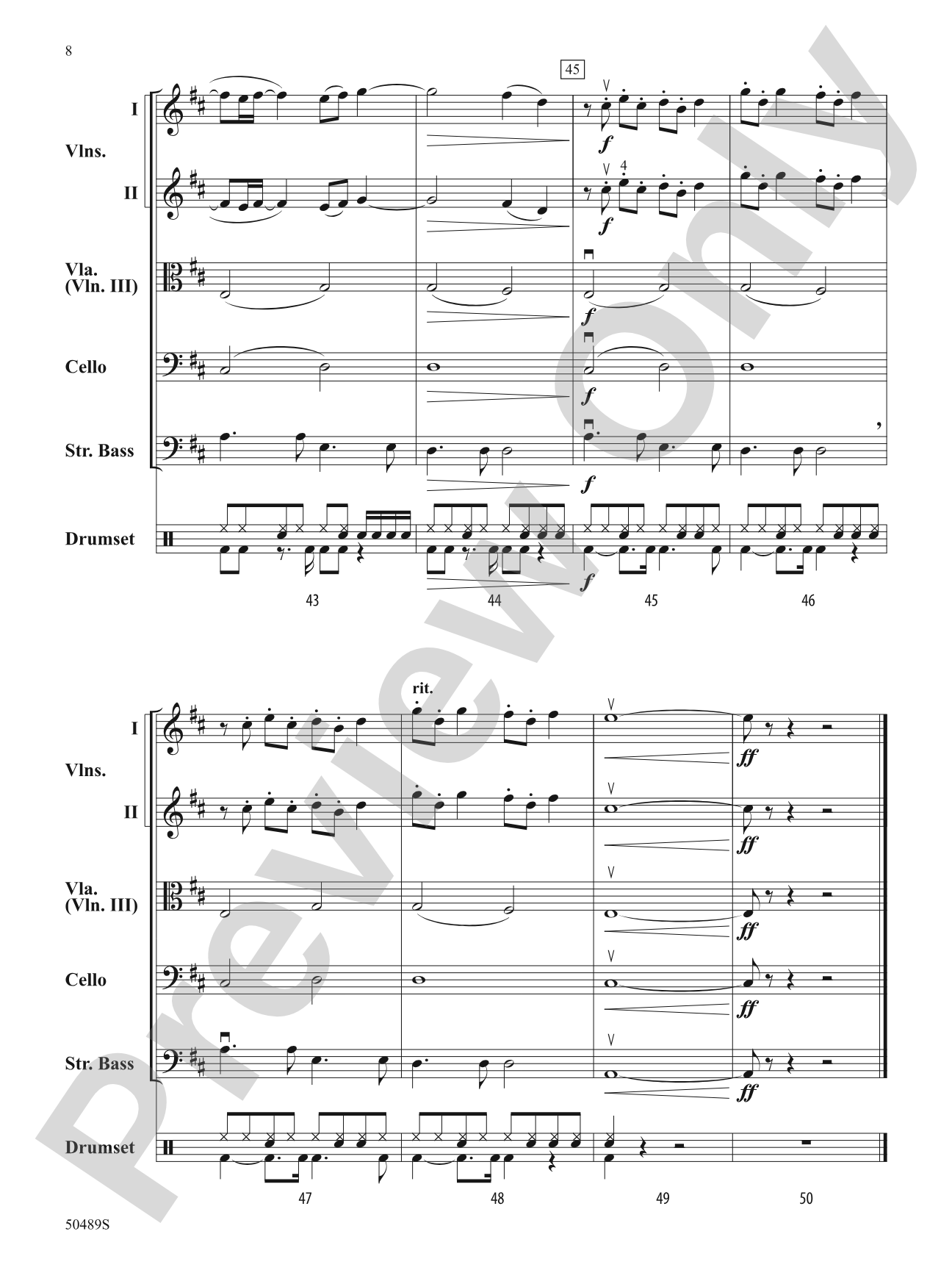 Bitter Sweet Symphony: String Orchestra Conductor Score & Parts
