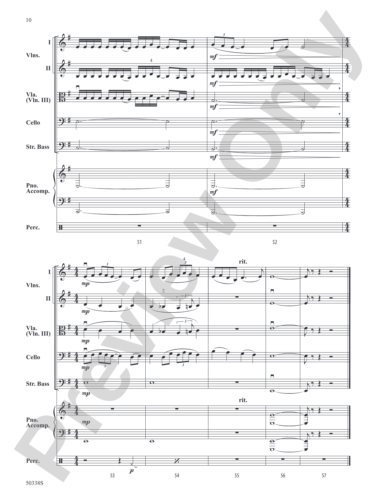 Pines Near a Catacomb: String Orchestra Conductor Score & Parts