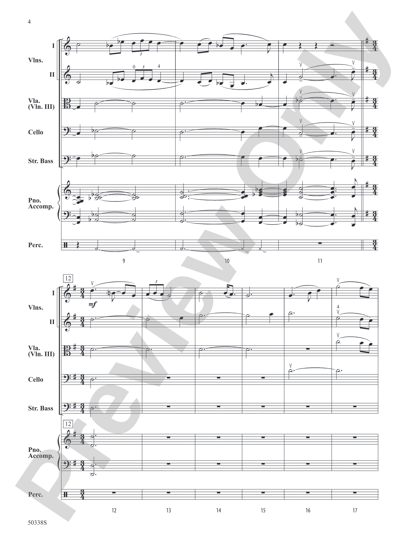 Pines Near a Catacomb: String Orchestra Conductor Score & Parts