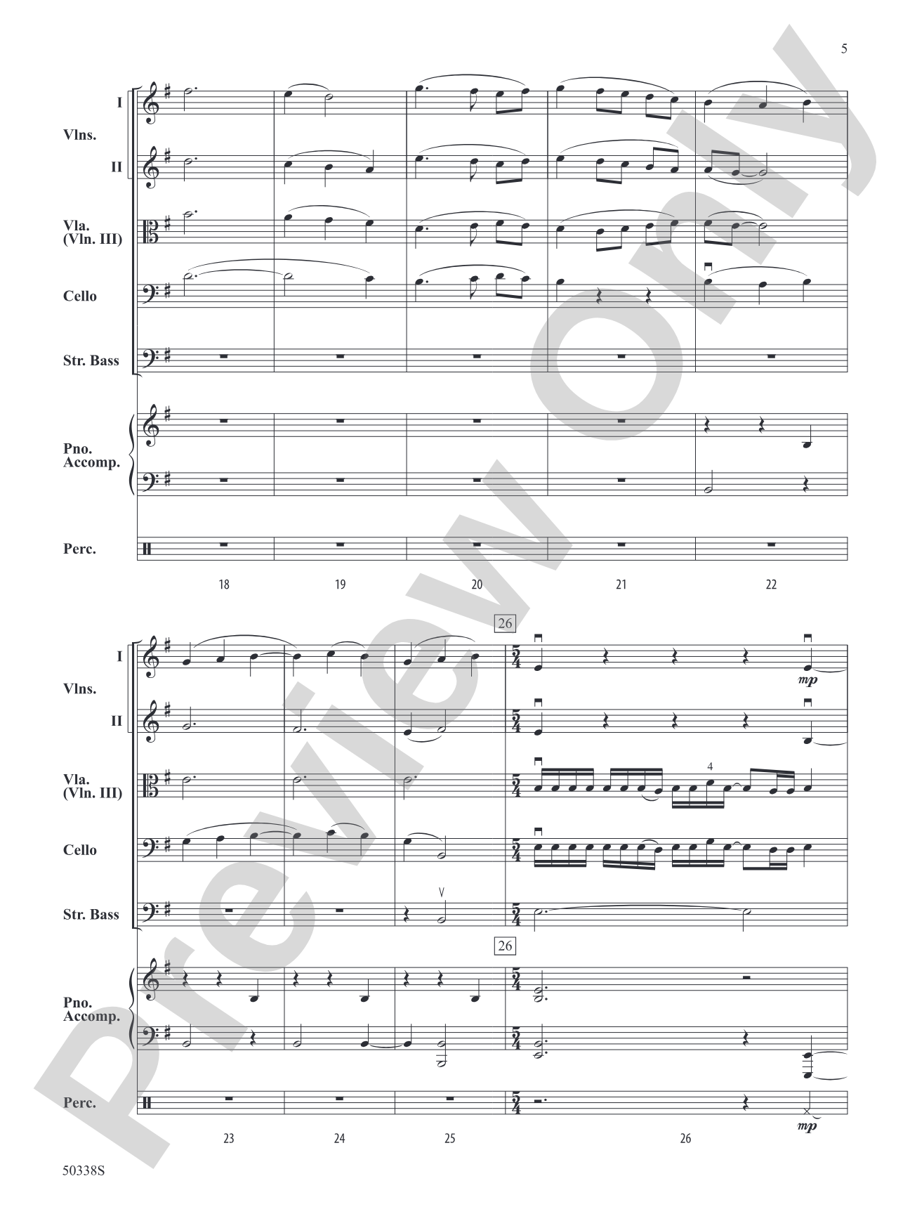 Pines Near a Catacomb: String Orchestra Conductor Score & Parts