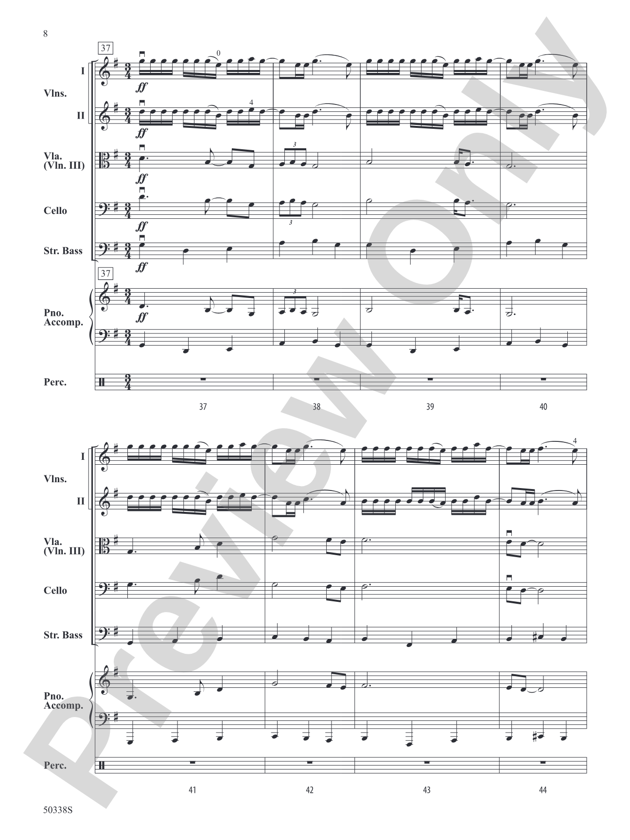 Pines Near a Catacomb: String Orchestra Conductor Score & Parts