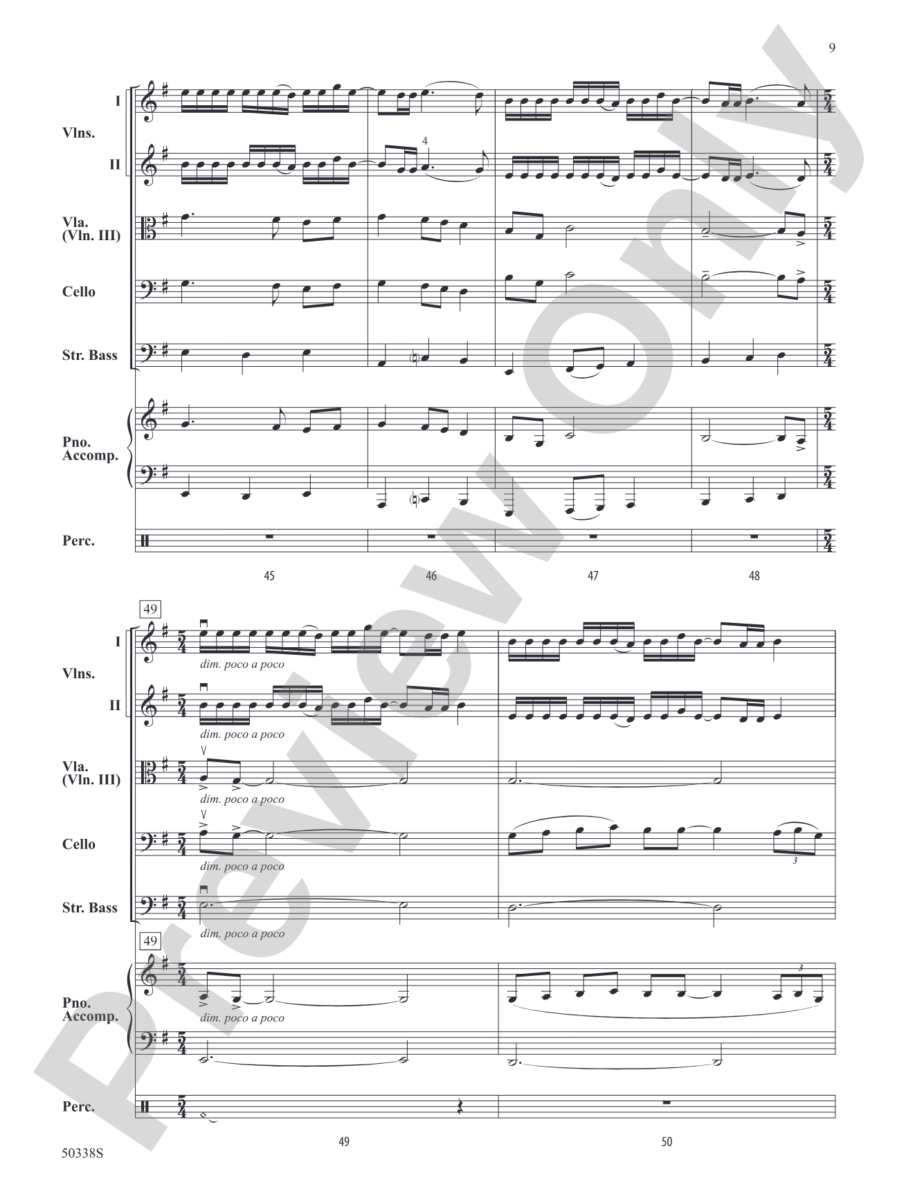 Pines Near a Catacomb: String Orchestra Conductor Score & Parts