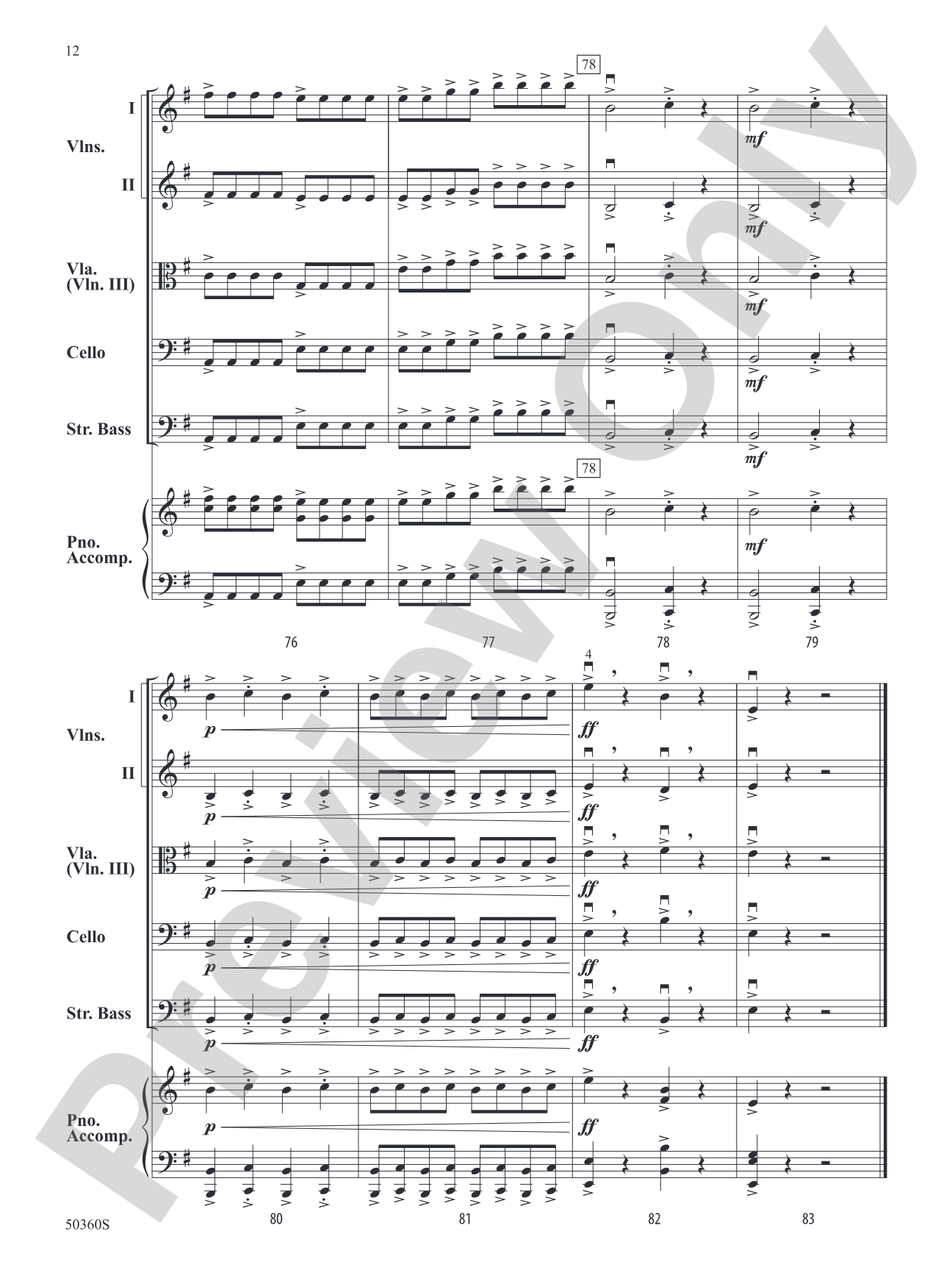 NEW WORLD VARIATIONS/SIS: String Orchestra Conductor Score & Parts