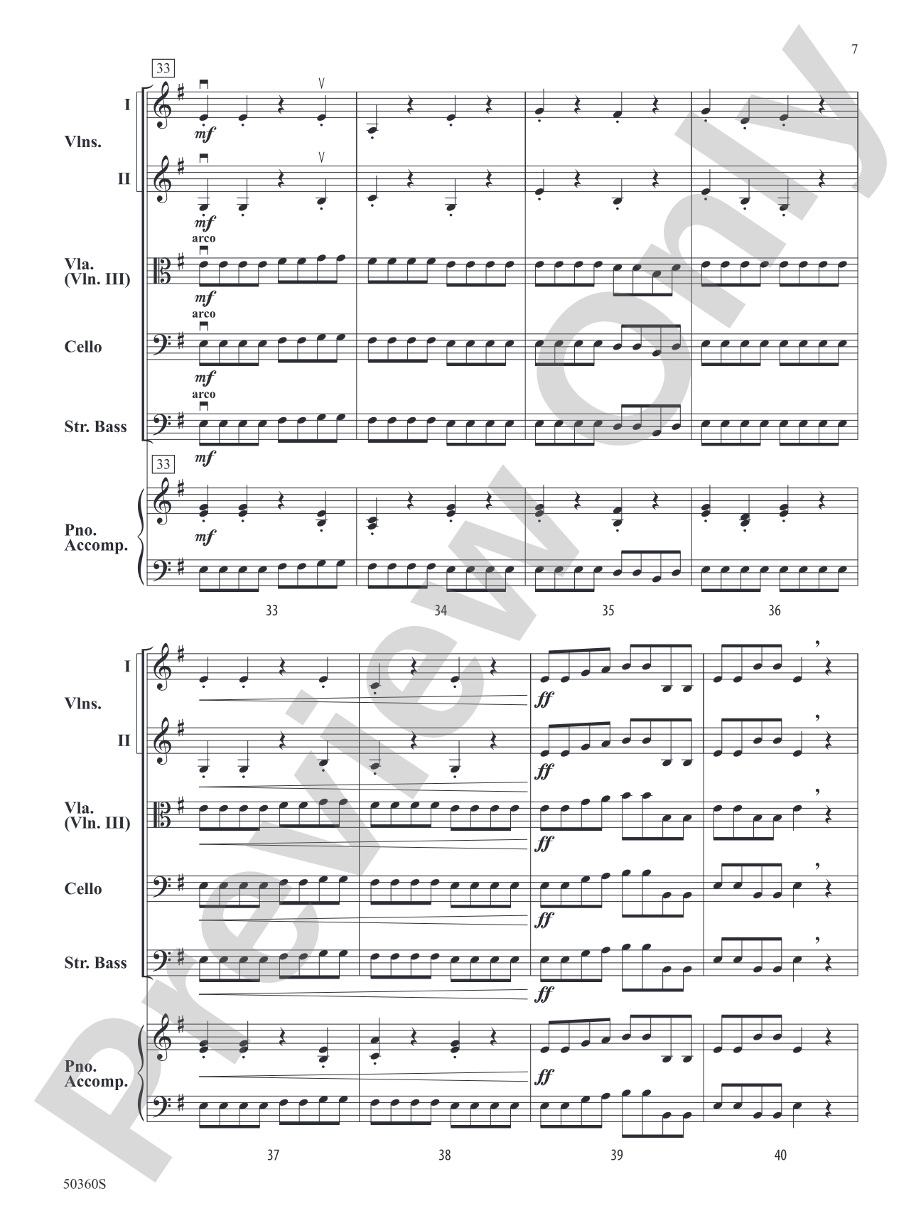 NEW WORLD VARIATIONS/SIS: String Orchestra Conductor Score & Parts