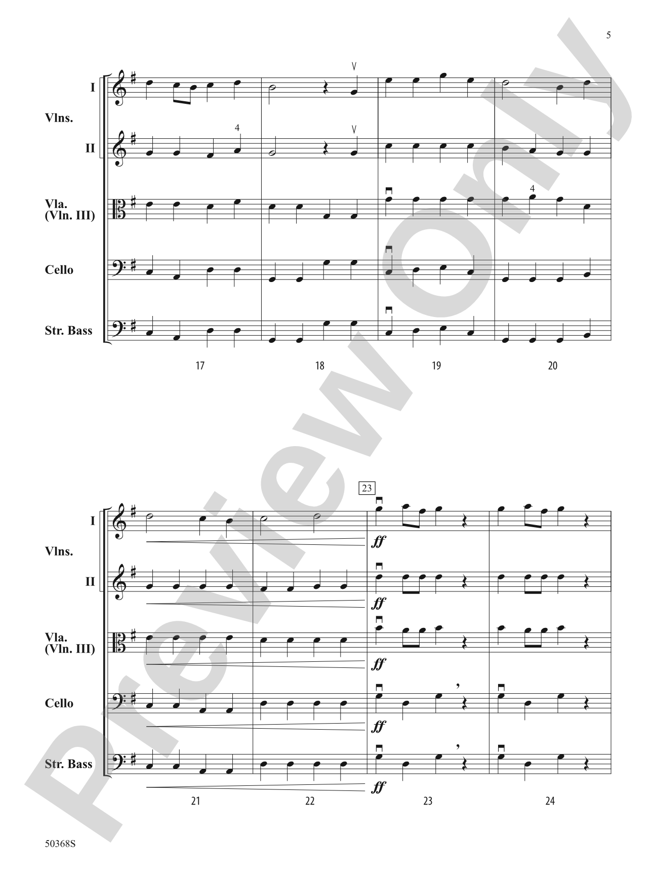 LITTLE ACADEMIC FESTIVAL/HSO: String Orchestra Conductor Score & Parts