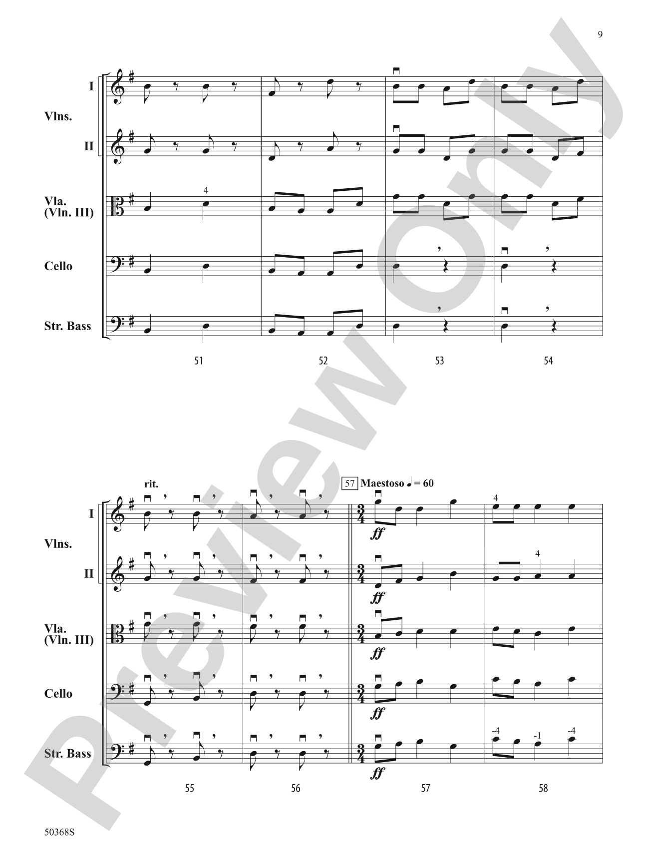 LITTLE ACADEMIC FESTIVAL/HSO: String Orchestra Conductor Score & Parts