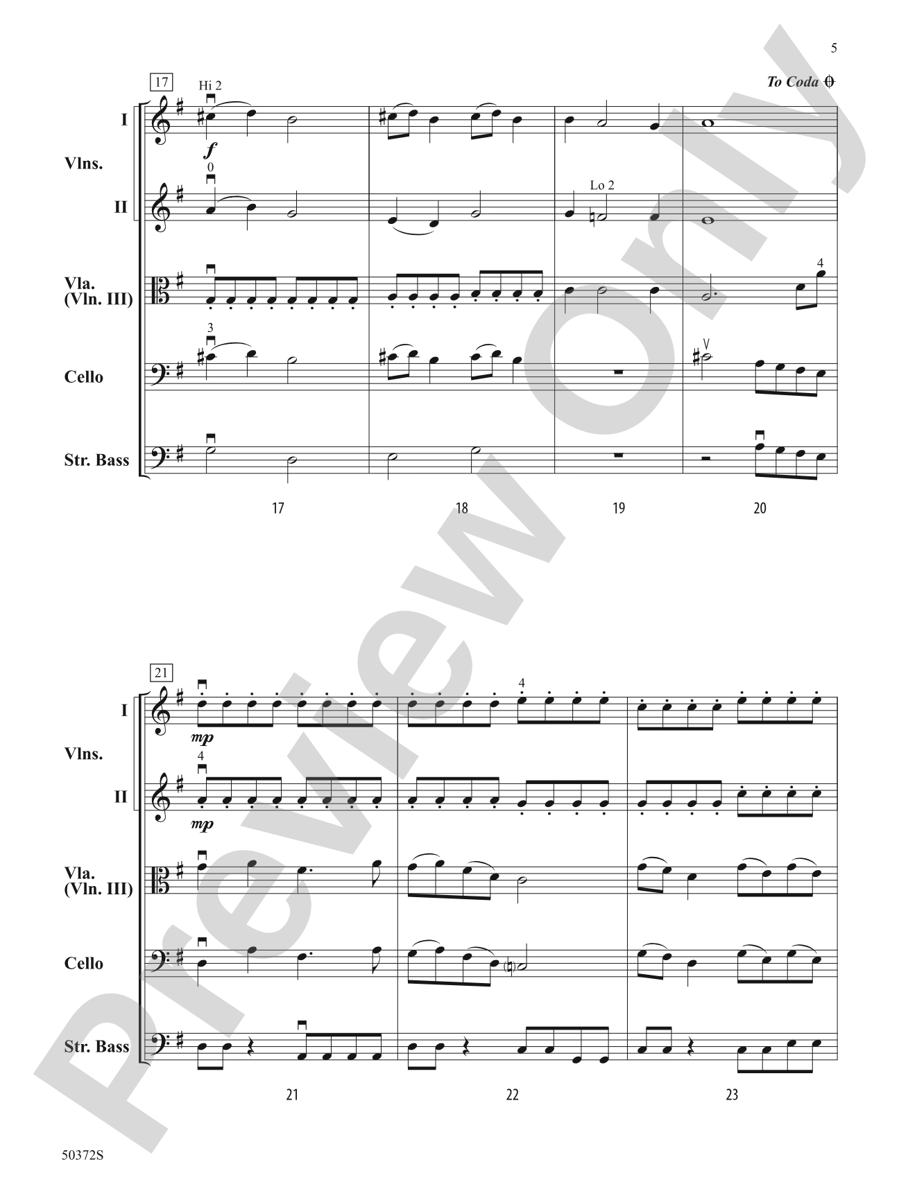 WATERFALLS/HSO: String Orchestra Conductor Score & Parts