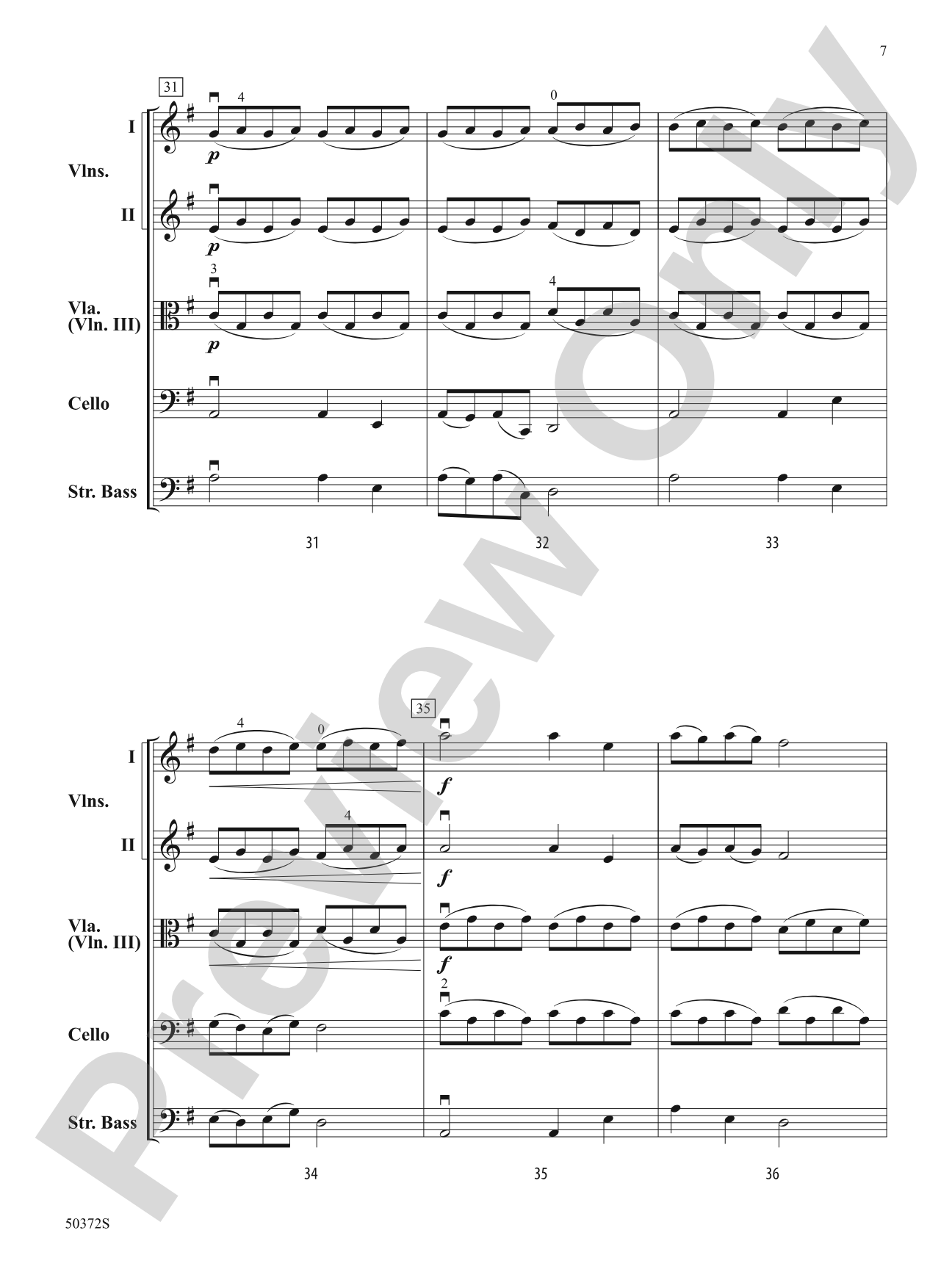 WATERFALLS/HSO: String Orchestra Conductor Score & Parts