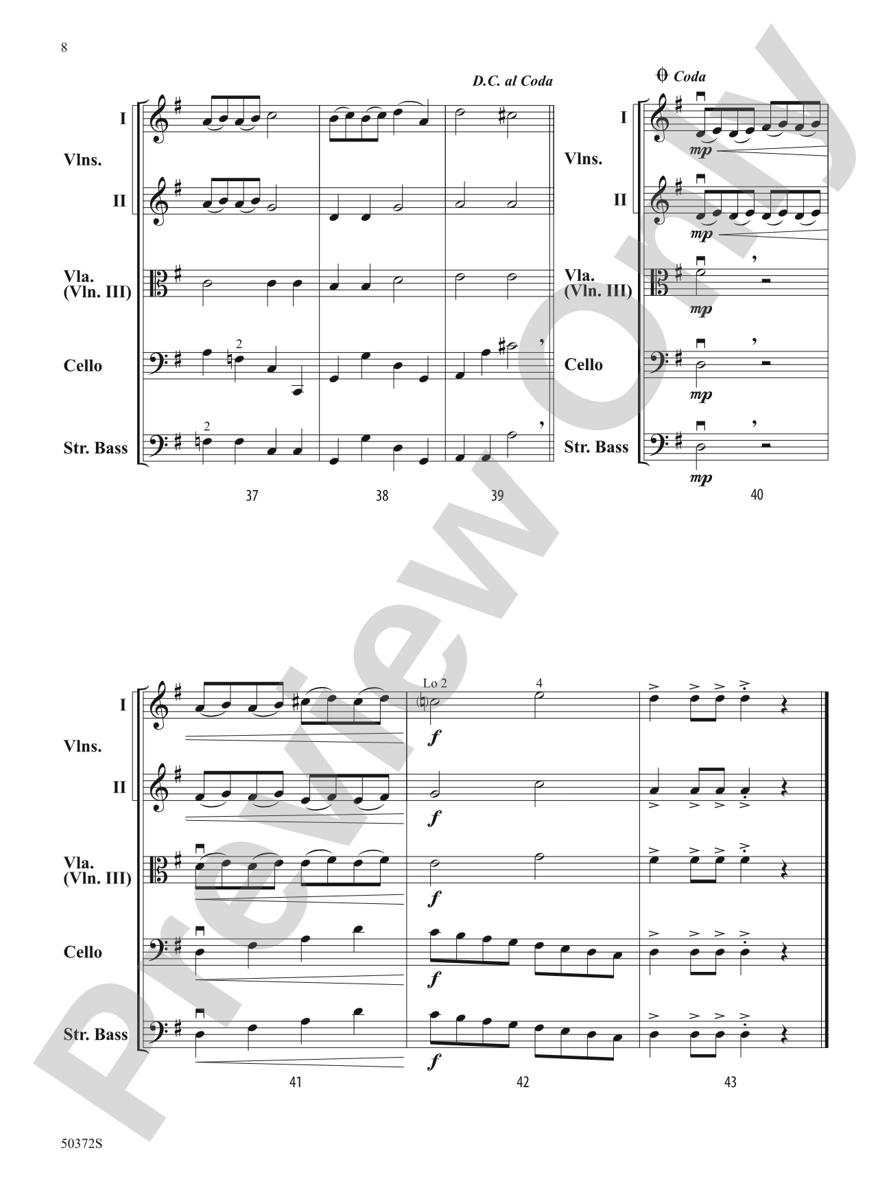 WATERFALLS/HSO: String Orchestra Conductor Score & Parts