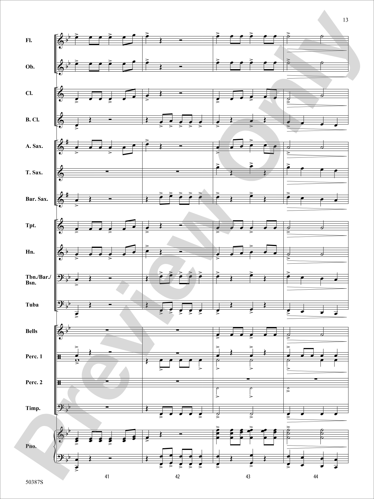 Bright Horizon: Concert Band Conductor Score & Parts