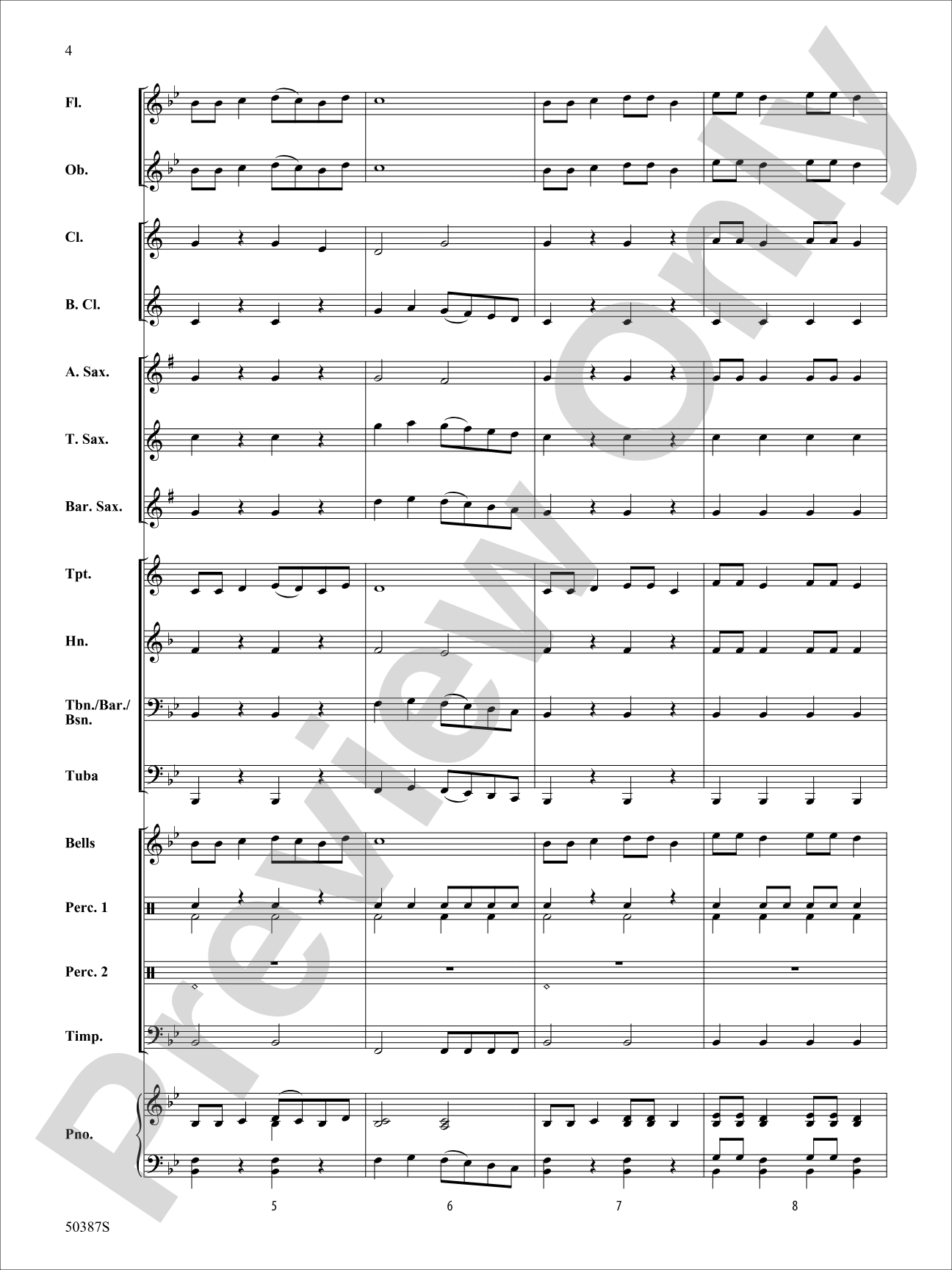 Bright Horizon: Concert Band Conductor Score & Parts