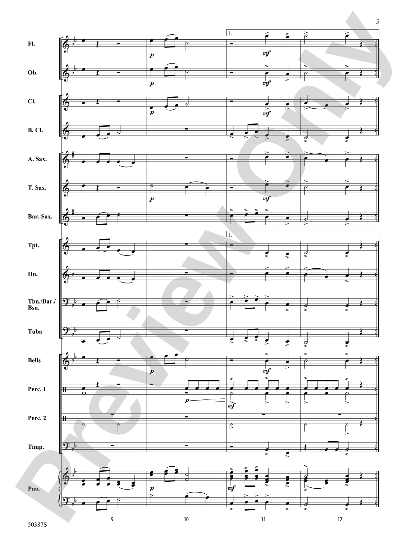 Bright Horizon: Concert Band Conductor Score & Parts