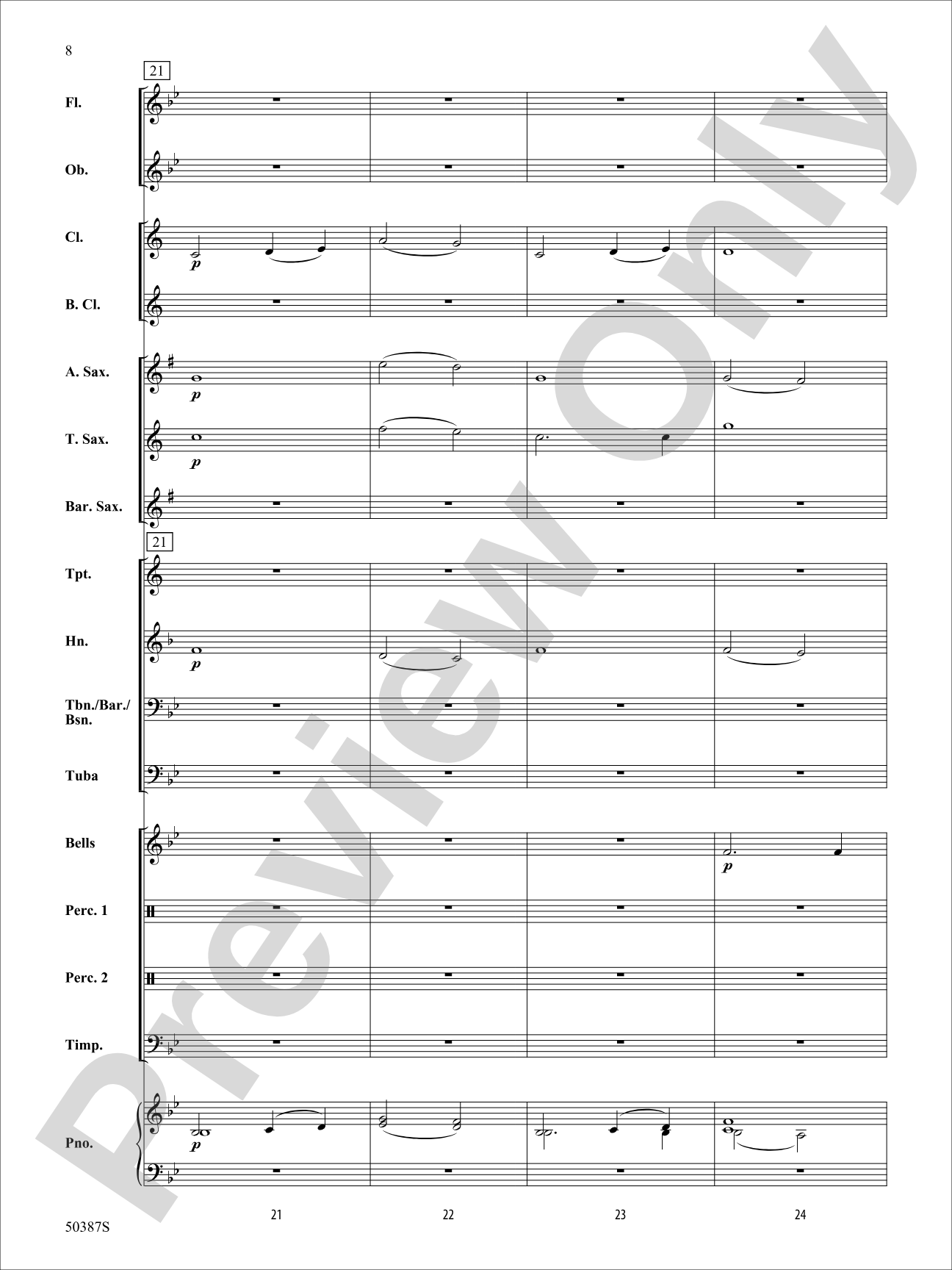 Bright Horizon: Concert Band Conductor Score & Parts