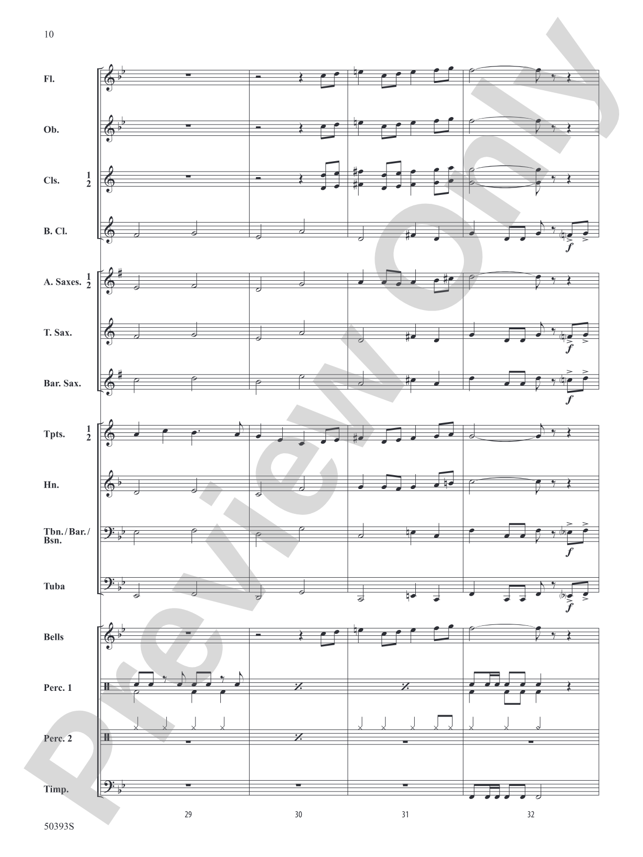 Silver Falls March: Concert Band Conductor Score & Parts
